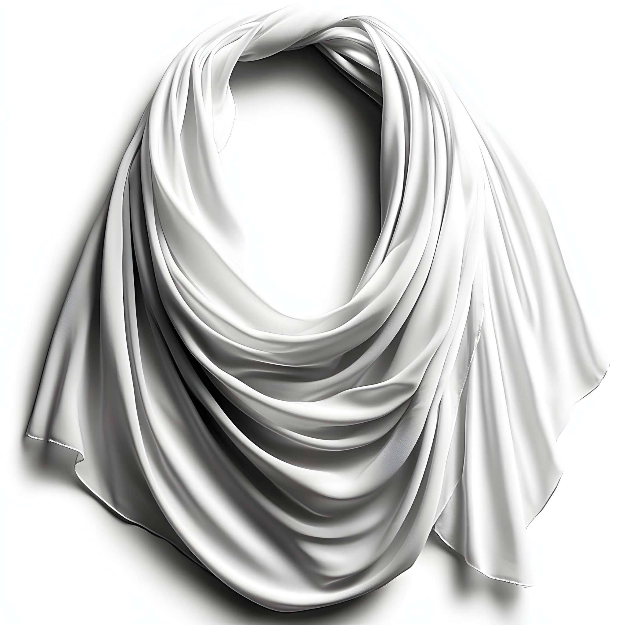 White, Grey, Silk, Silver, Wrap, Shawl, Scarf