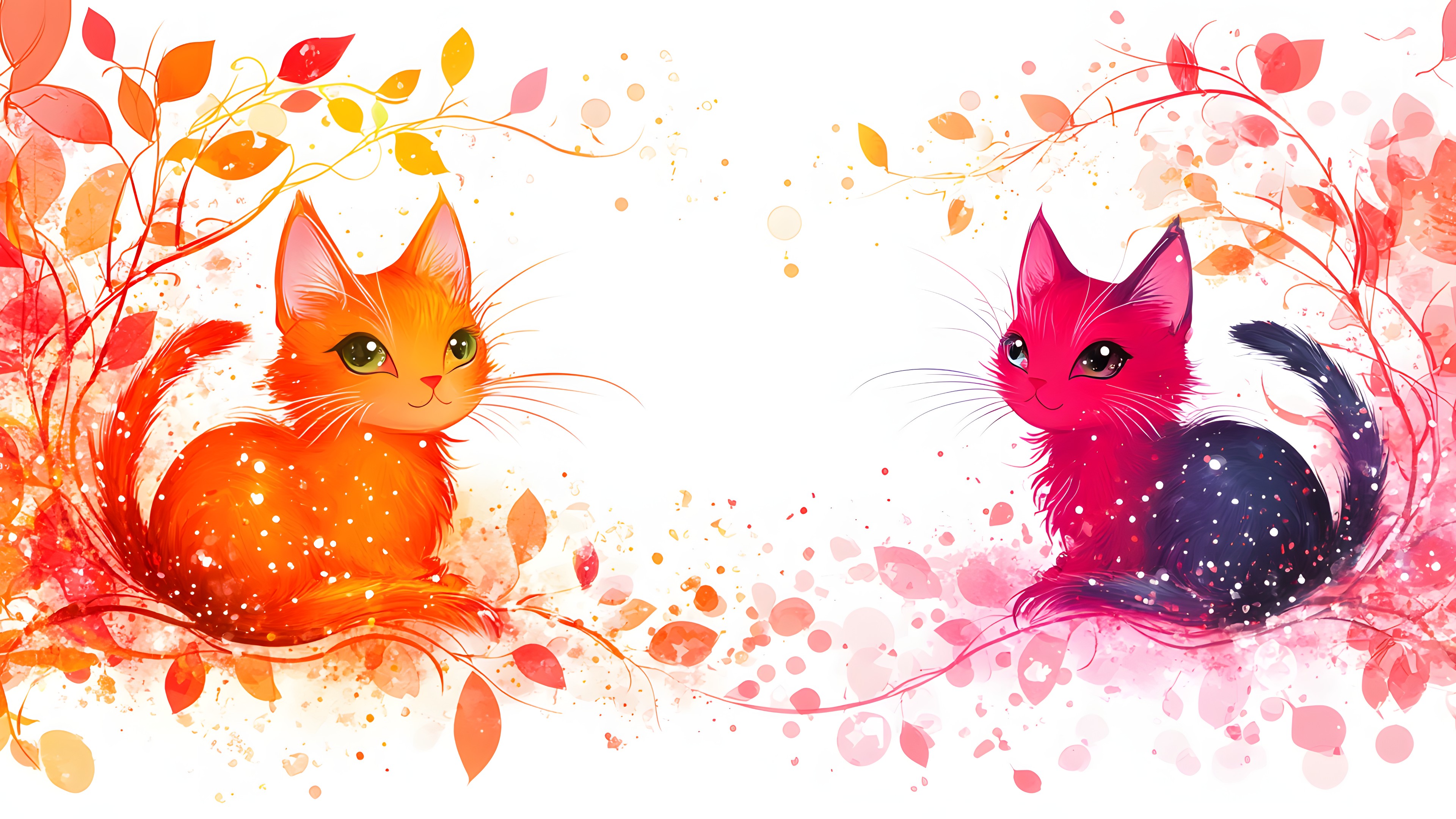 Cat, Red, Felinae, Felidae, Cartoon, Carnivores, Whiskers, Animation, Graphics, Animated cartoon, Kitten, Love, Graphic design, Tail