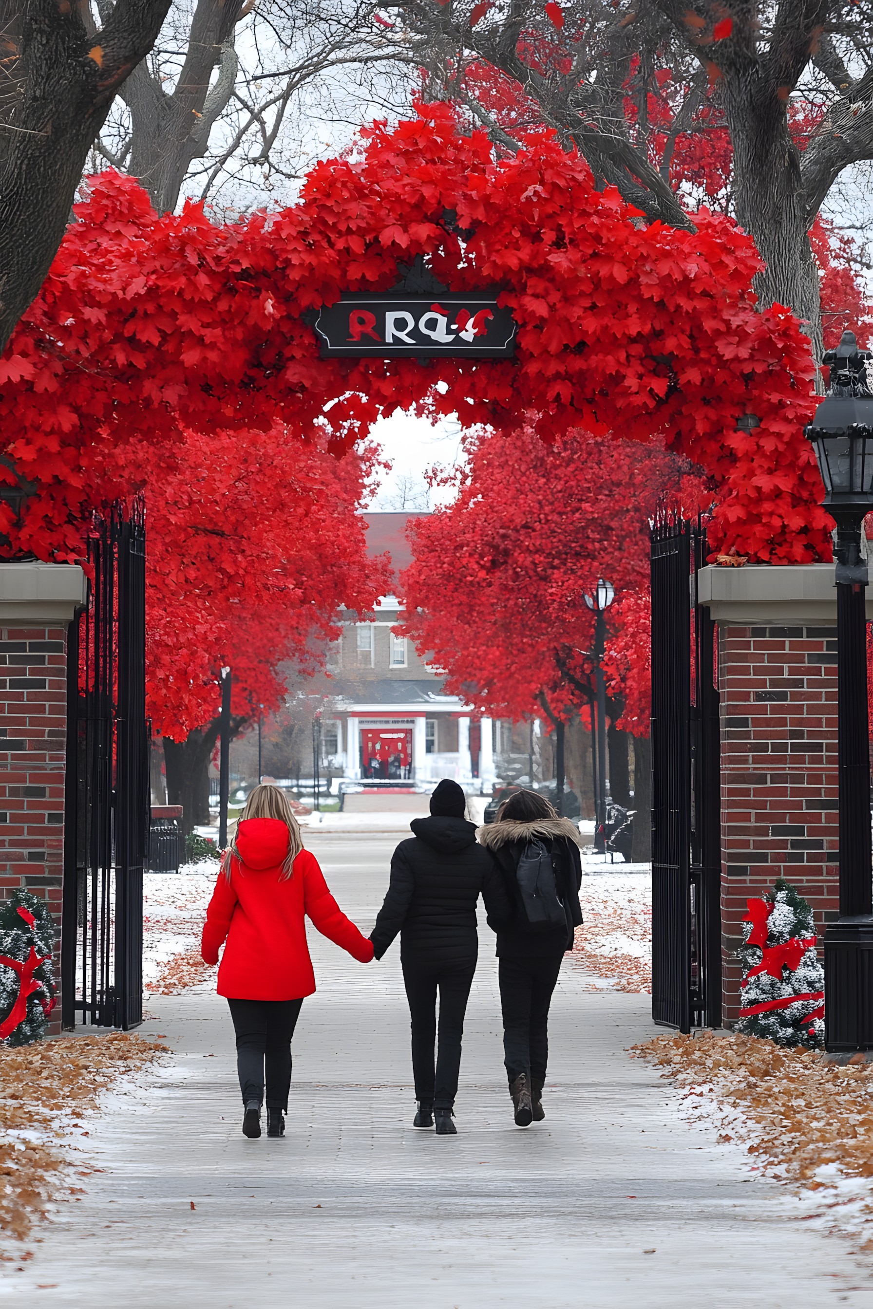 Red, Branch, Twig, Sidewalk, Autumn, Walking, Walkway