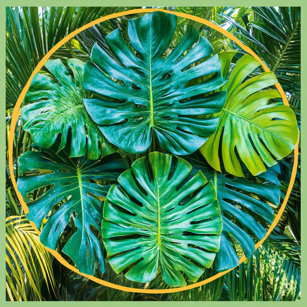 Green, Leaf, Swiss cheese plant, Natural material, Water plantains, Arums, Banana leaf