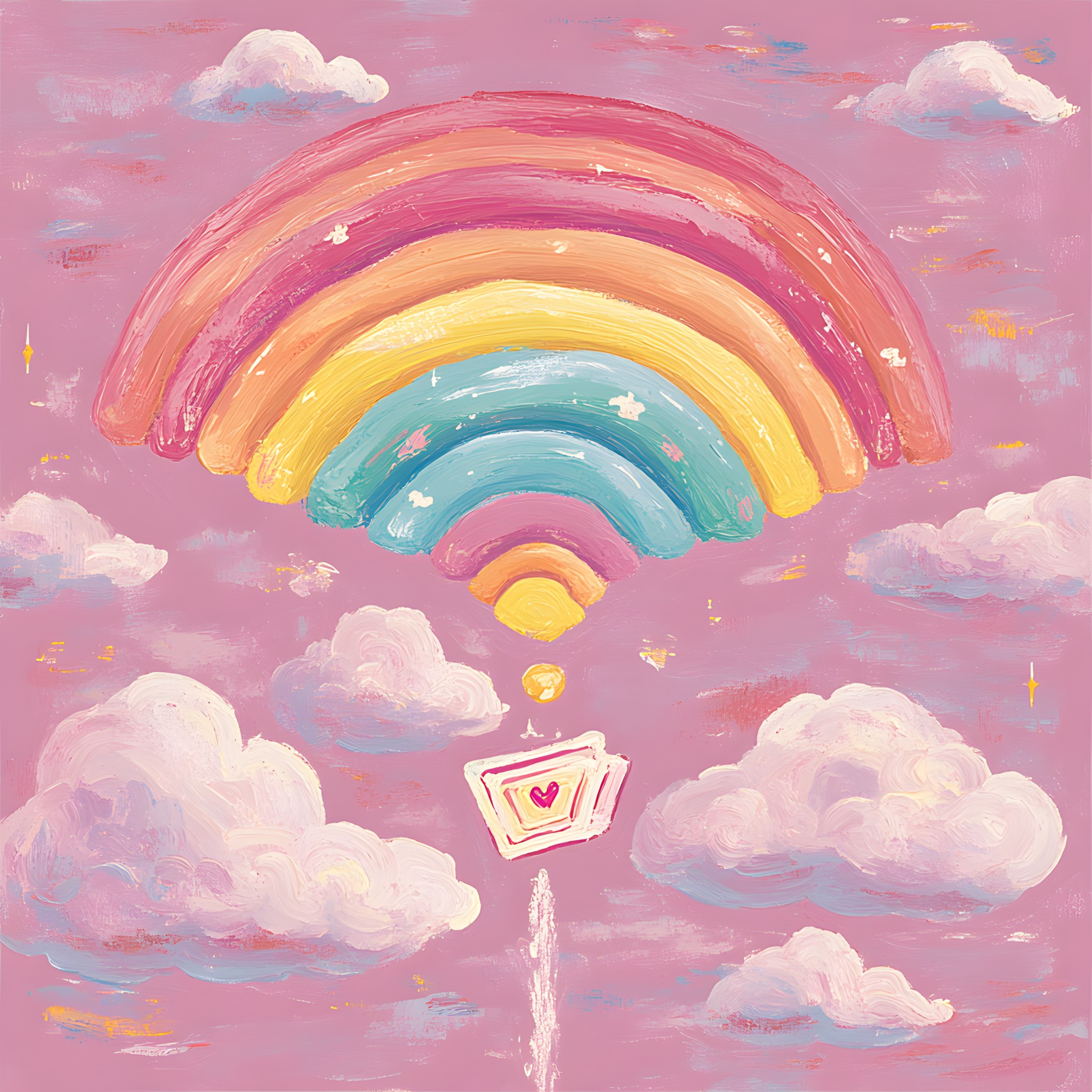 Pink, Art, Visual arts, Watercolor painting, Paint, Painting, Meteorological phenomenon, Rainbow, Child art, Illustration, Art Paint, Acrylic paint, Modern art, Graphics, Astronomical object