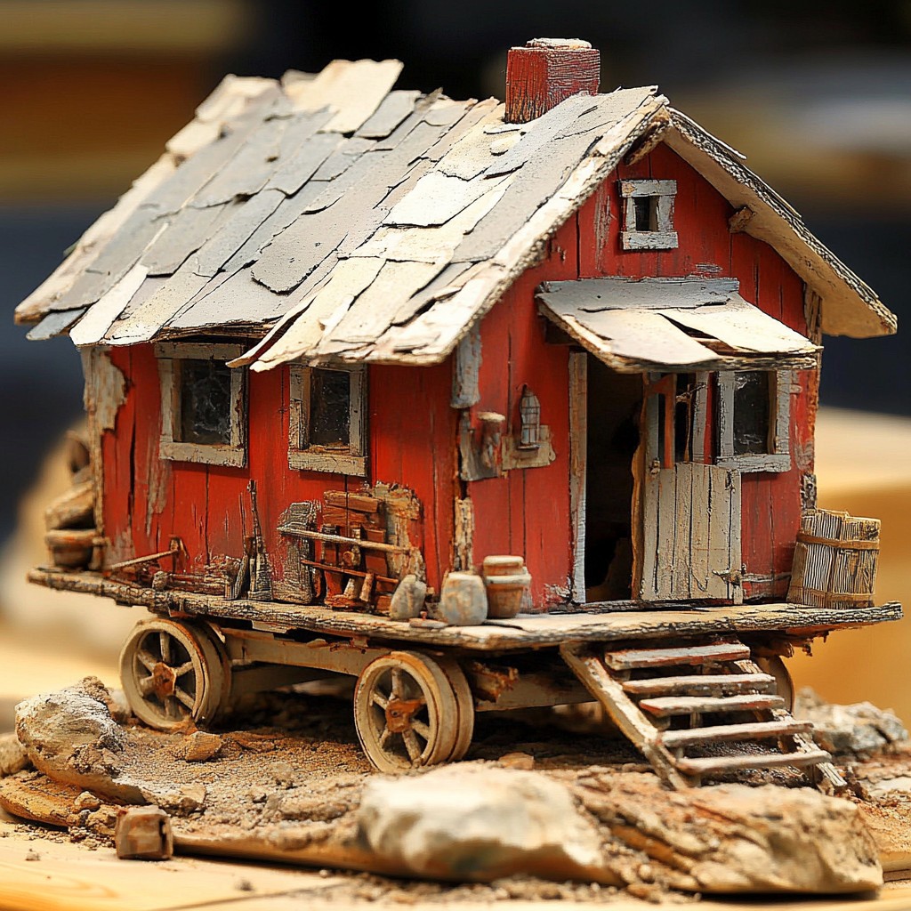 Wood, Hut, Shack, Shed, Scale model, Toy, Cottage, Outhouse, Log cabin, Paint, Garden buildings, Dollhouse, Lumber, Playset