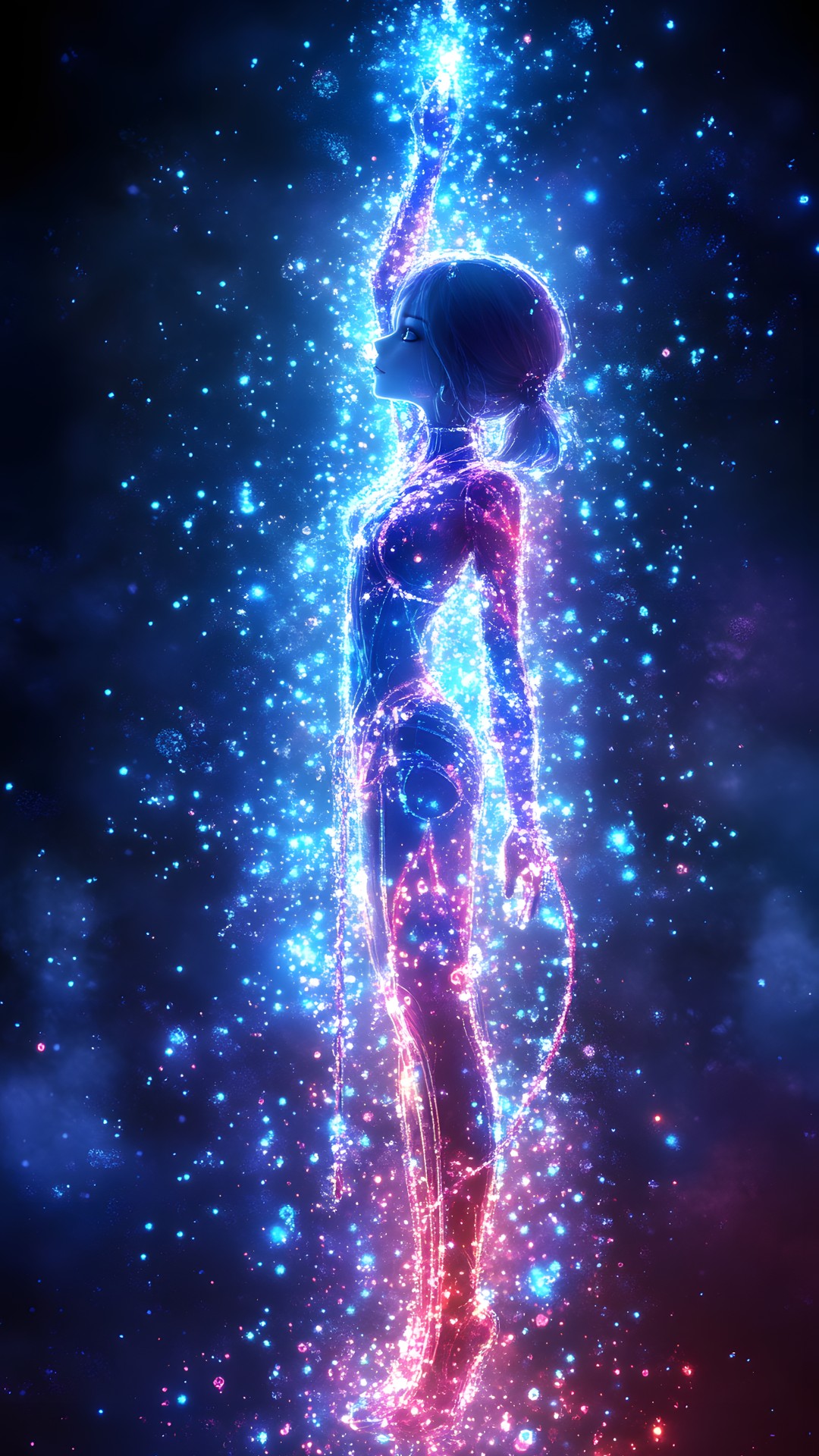 Blue, Star, Astronomical object, Universe, Night, Galaxy, Outer space, Purple, Lens flare, Constellation, Nebula, CG artwork, Animation, Graphics, Fictional character, Astronomy, Graphic design, Science