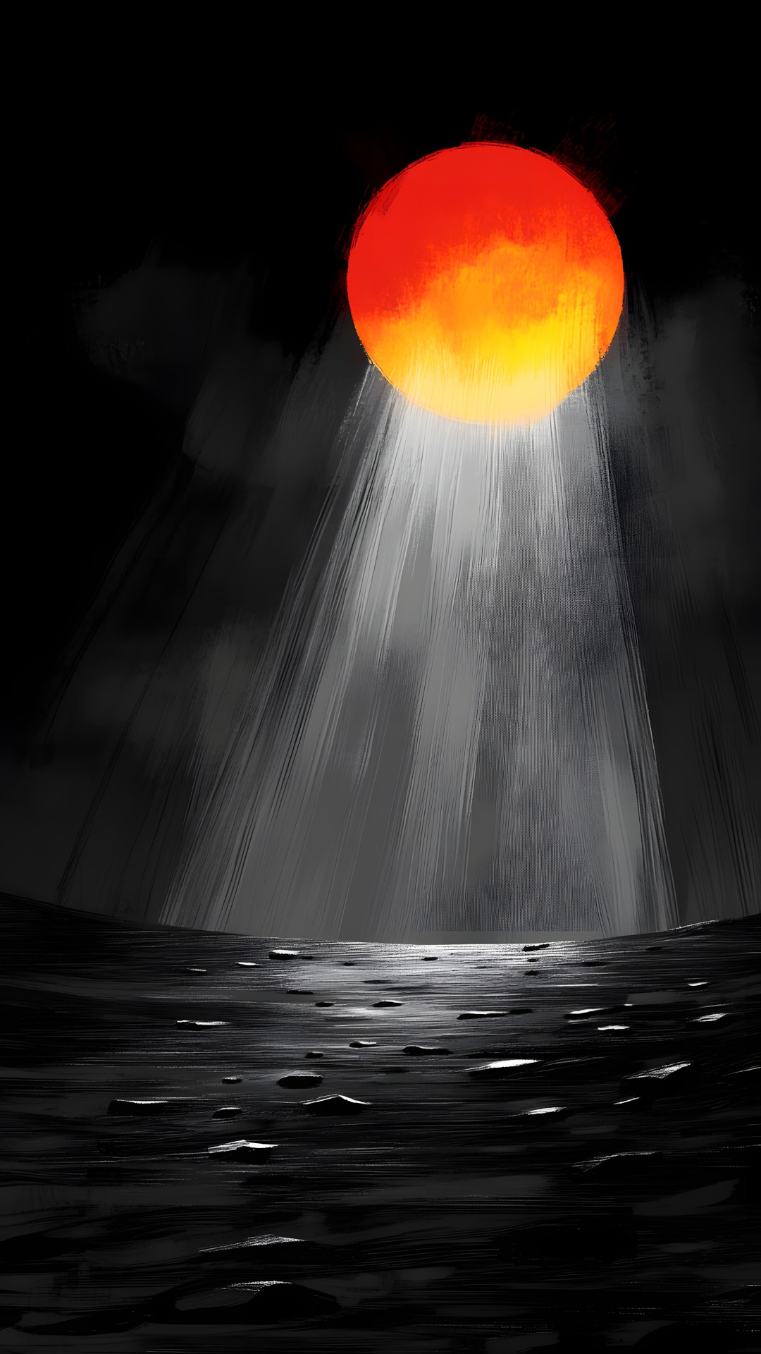 Orange, geological phenomenon, Astronomical object, Night, Graphics, Red sky at morning