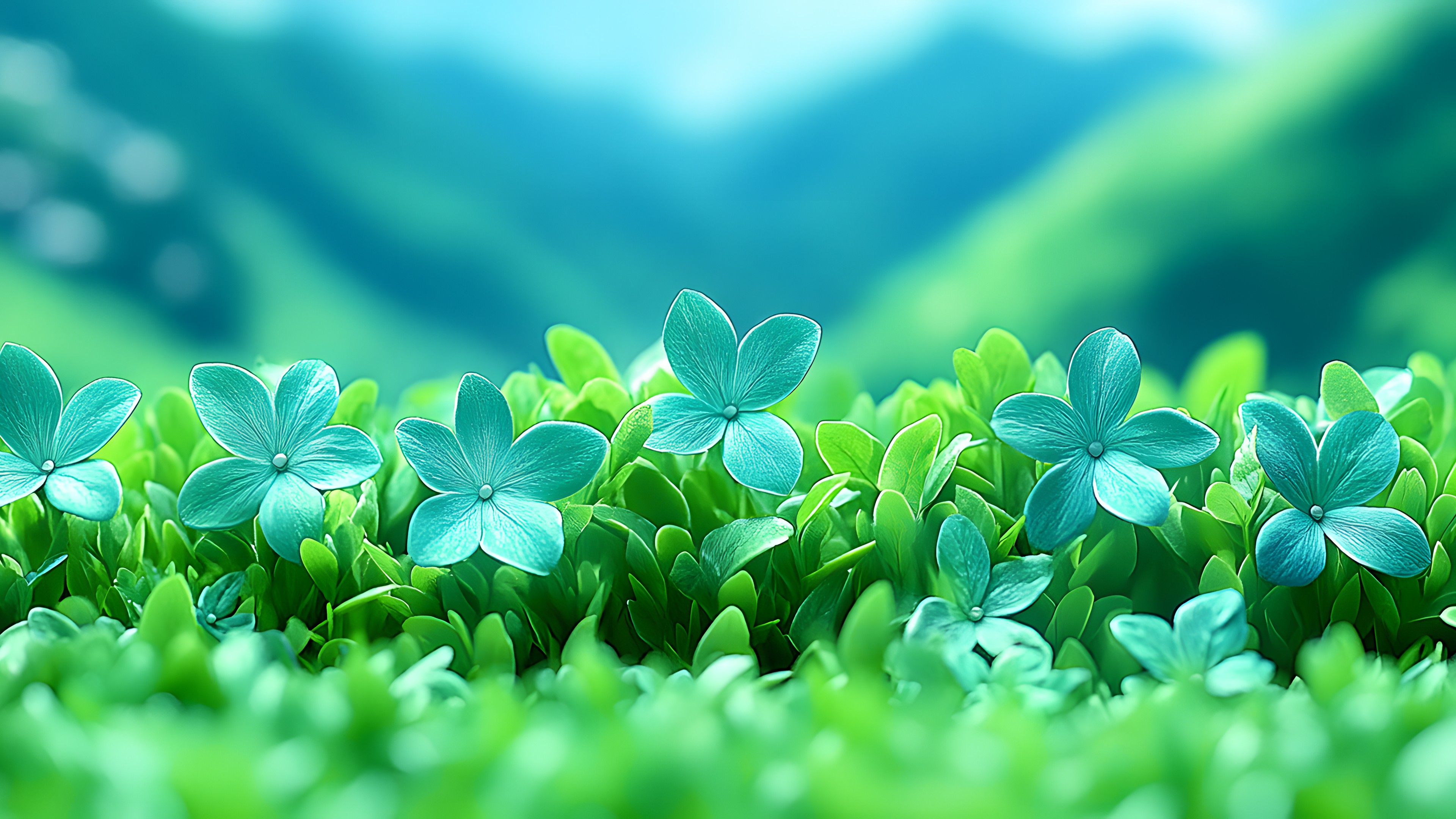 Green, Herbaceous plant, Clover, Wood sorrels