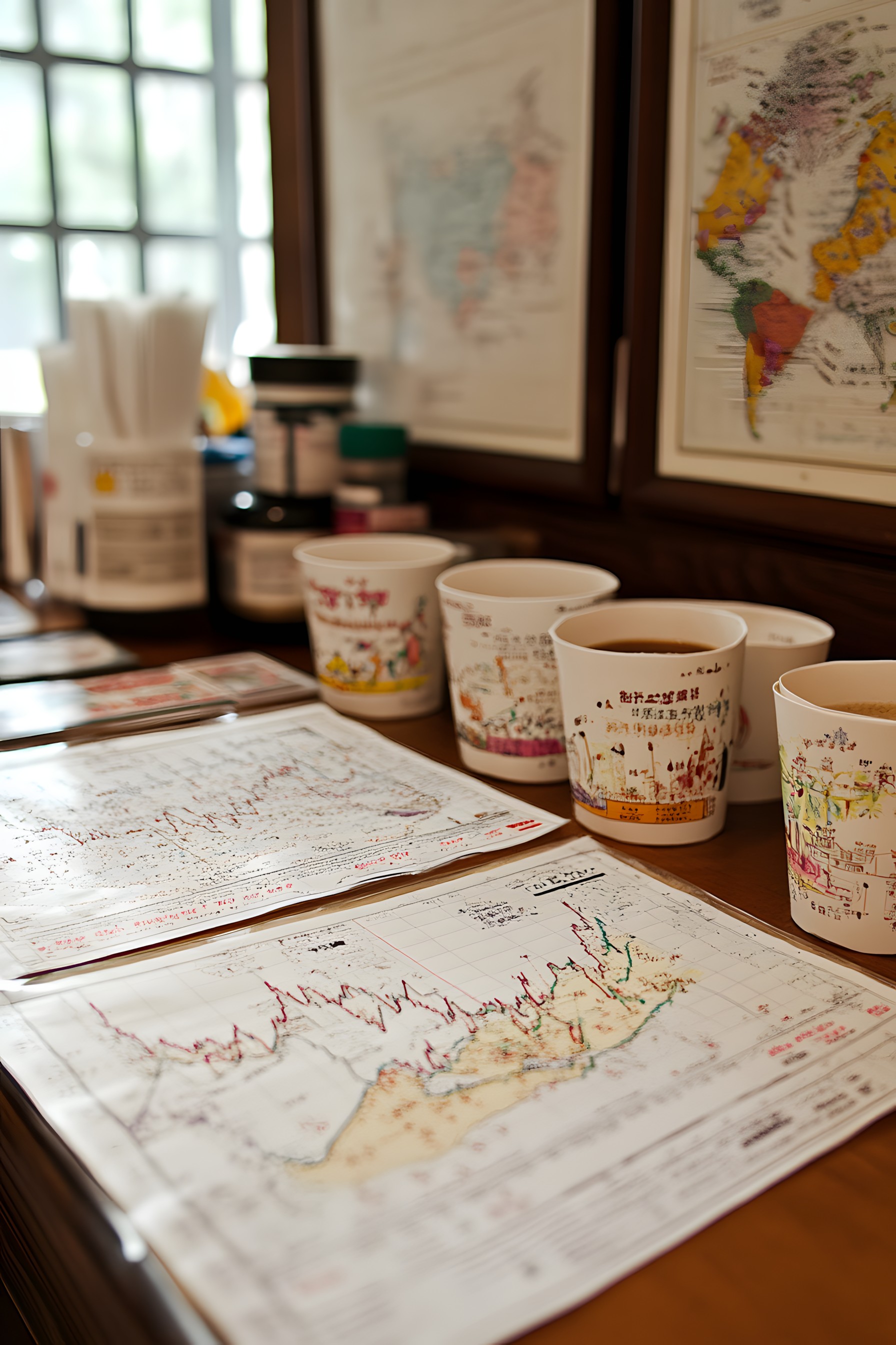 Drinkware, Paper, Wood stain, Cup, Serveware, Varnish, Map, Handwriting, Porcelain, Cup, Coffee cup, Mug