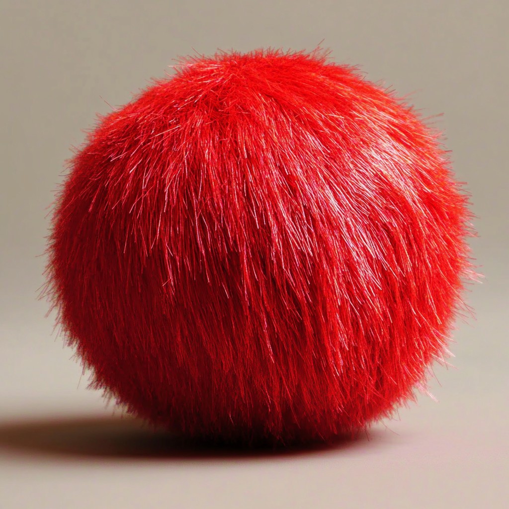 Red, Sphere, Natural material, Fur, Still life photography, Animal product