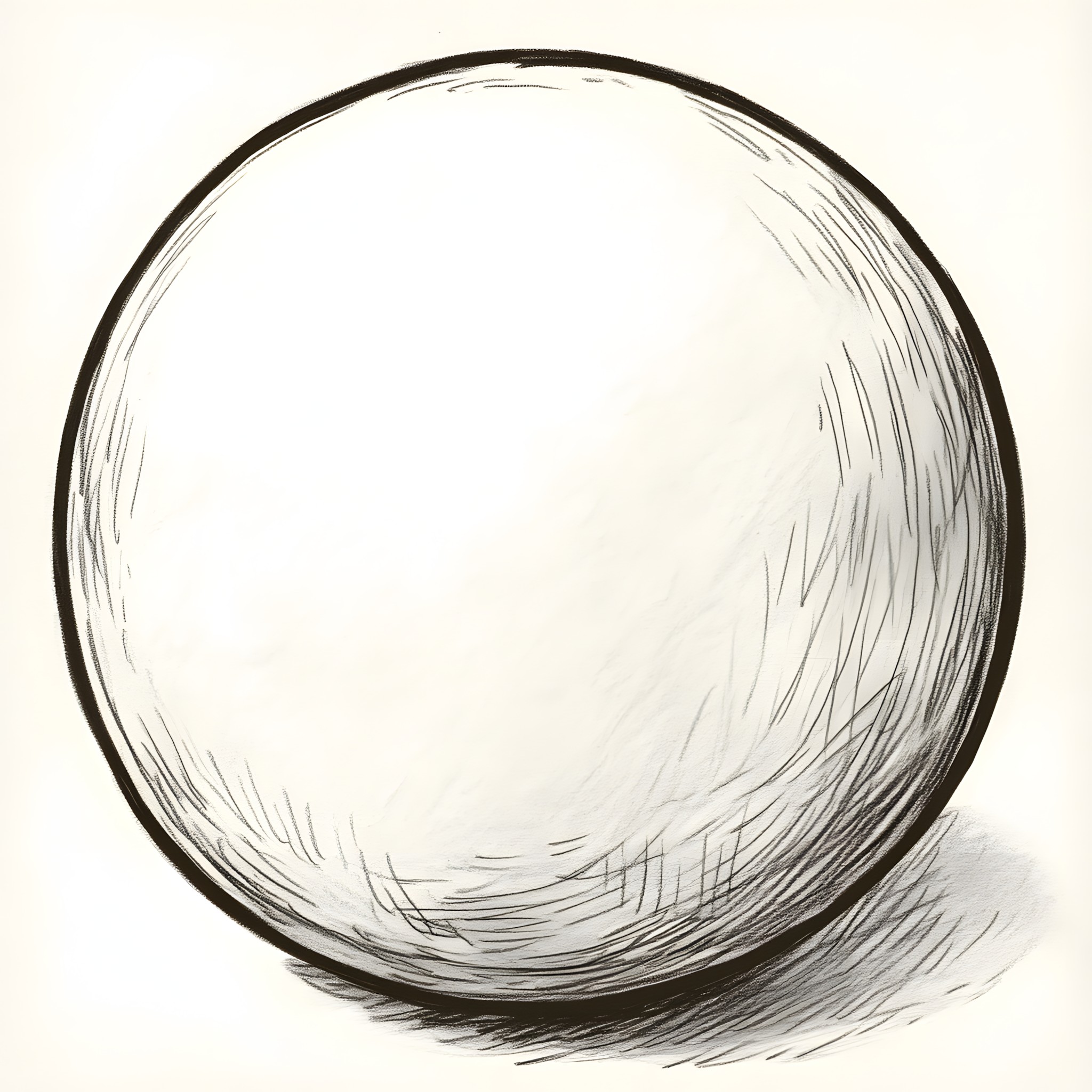 White, Drawing, Line art, Sketch, Sphere