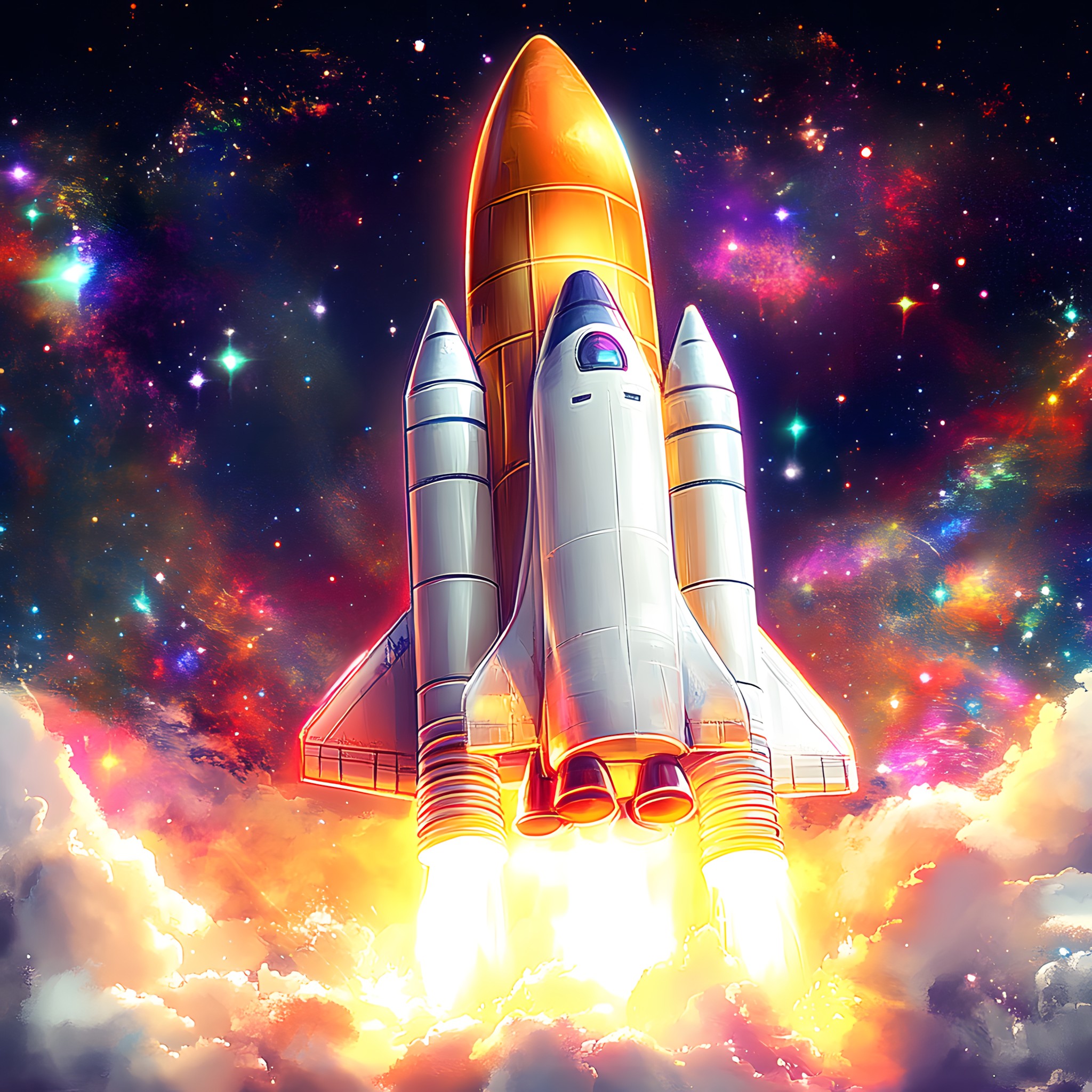 Spacecraft, Outer space, Rocket, Aerospace Engineering, Space Shuttle program, Astronomical object, Universe, Spaceplane, Star, Aircraft, Galaxy, Astronomy, Night, Graphics, Science, Flight, Planet, Graphic design, Rocket-powered aircraft, Animation