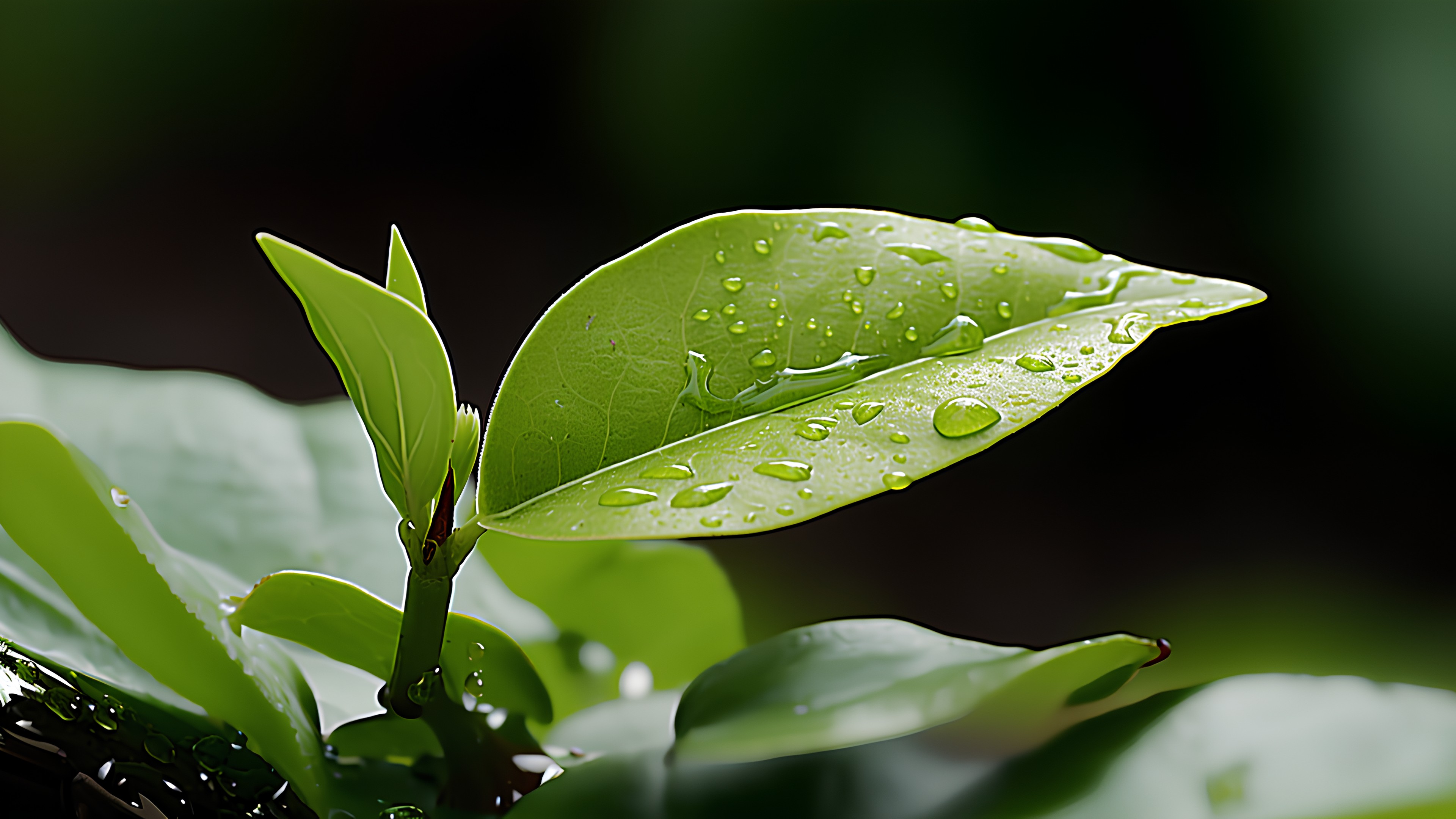 Plant, Water, Liquid, Fluid, Terrestrial plant, Moisture, Tree, Dew, Drop, Flowering plant, Close-up, Macro photography, Twig, Herb, Grass