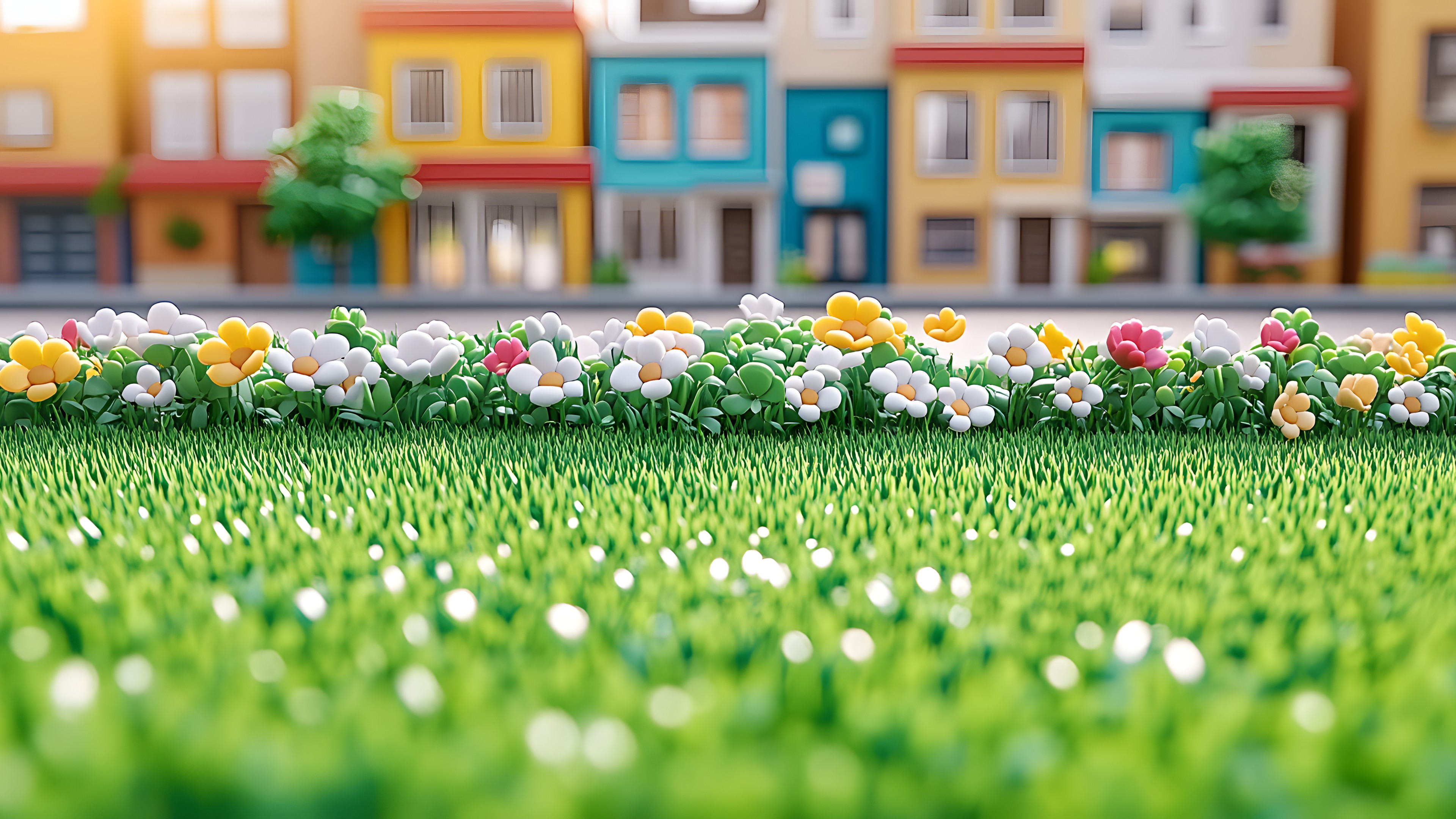 Garden, Spring, Lawn, Field, Landscaping, Animation, Herbaceous plant, Plantation, Agriculture, Tulip, Farm