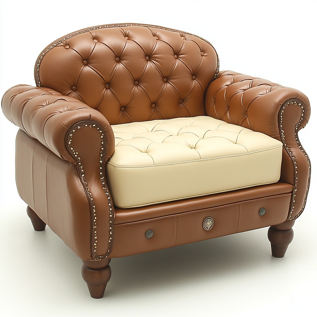 Brown, Leather, Club chair, Recliner