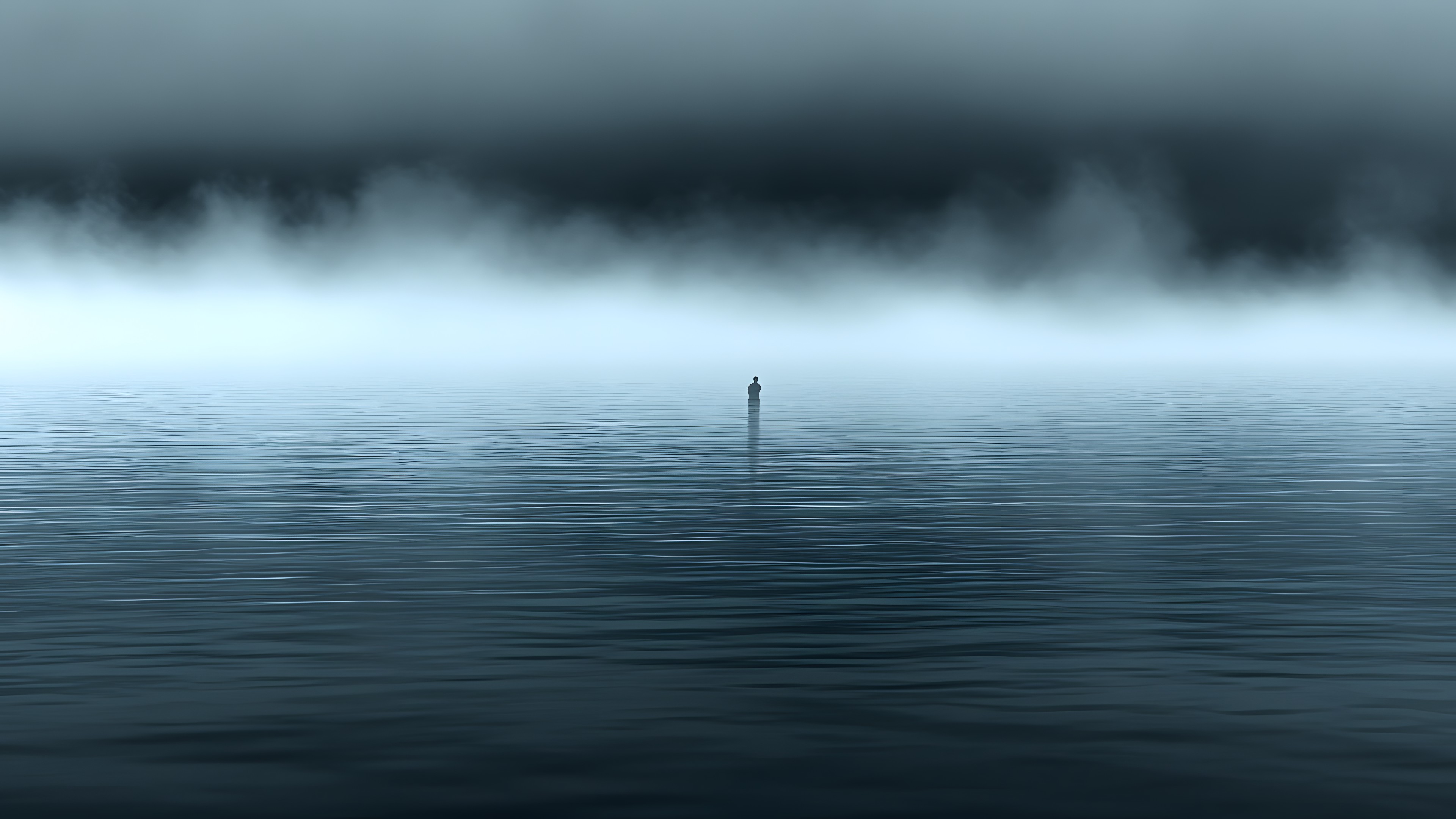 atmospheric phenomenon, Fluid, Liquid, Fog, Black, Mist, Grey, Reflection, Haze, Wind, Lake District