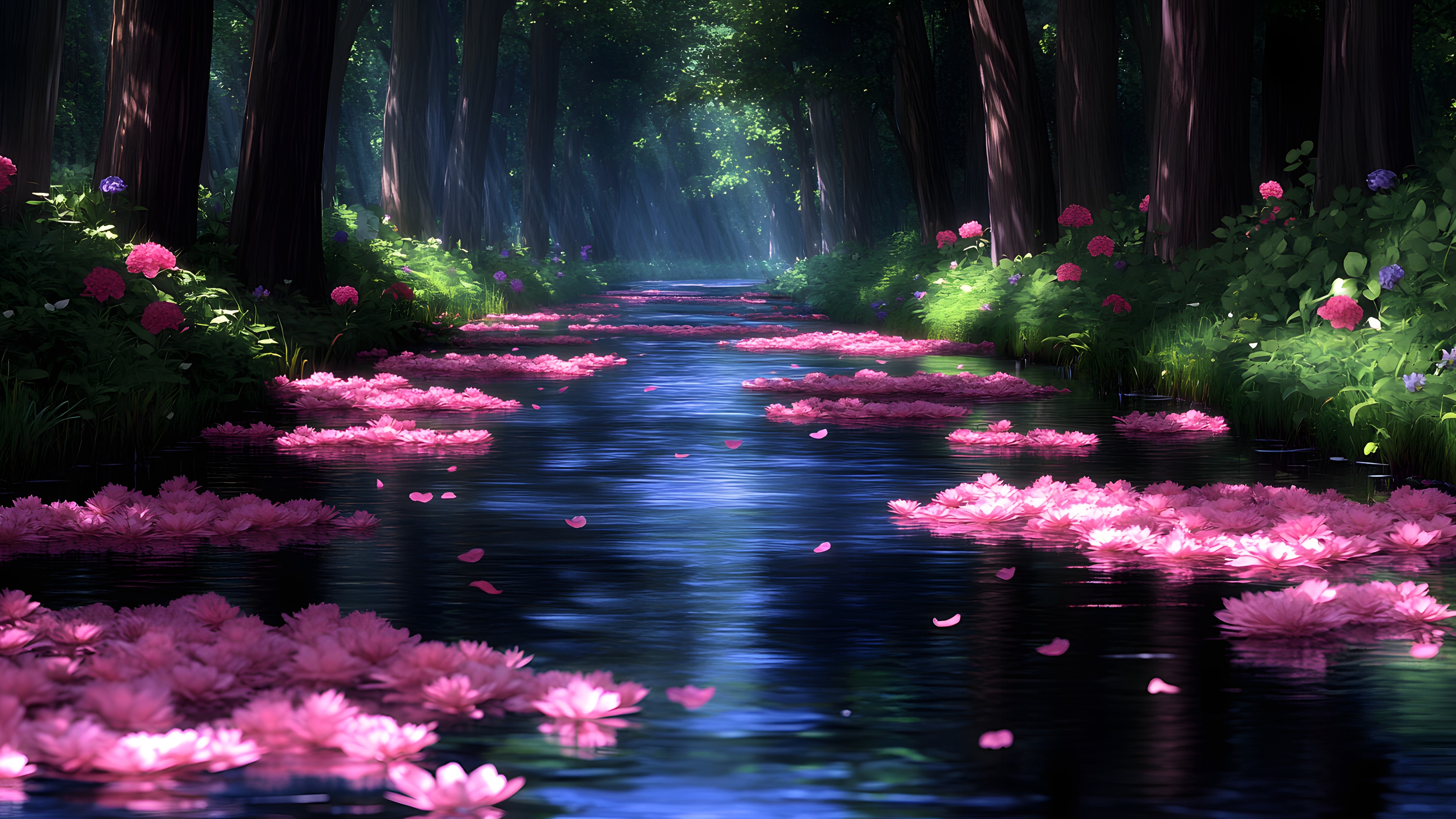 Nature, Flower, Petal, Pink, Spring, Garden, Aquatic plant, Pond, Reflection, Botanical garden, Wetland, Bayou, Water lilies, Spring, Nelumbonaceae, Riparian forest