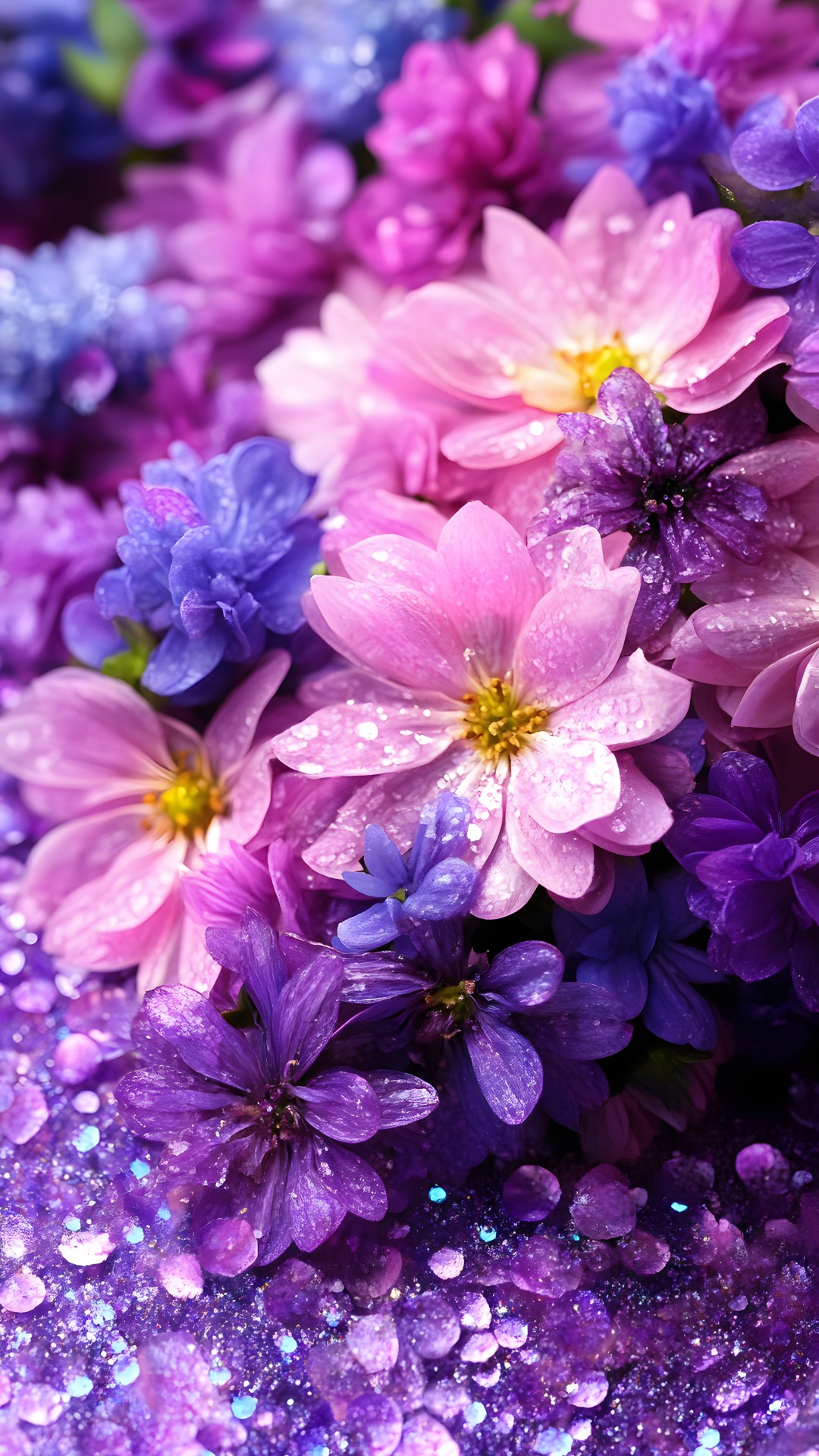 Flower, Petal, Pink, Purple, Flowering plant, Moisture, Dew, Floristry, Macro photography, Flower Arranging, Wildflower, Perennial plant, Blossom, Floral design, Hydrangea, Cut flowers, Cornales, Hydrangeaceae, Geraniums, Lobelias