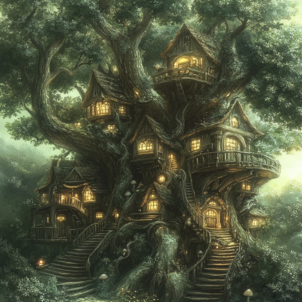 Tree house, Design, Animation, Outdoor Structure, CG artwork, Video Game Software