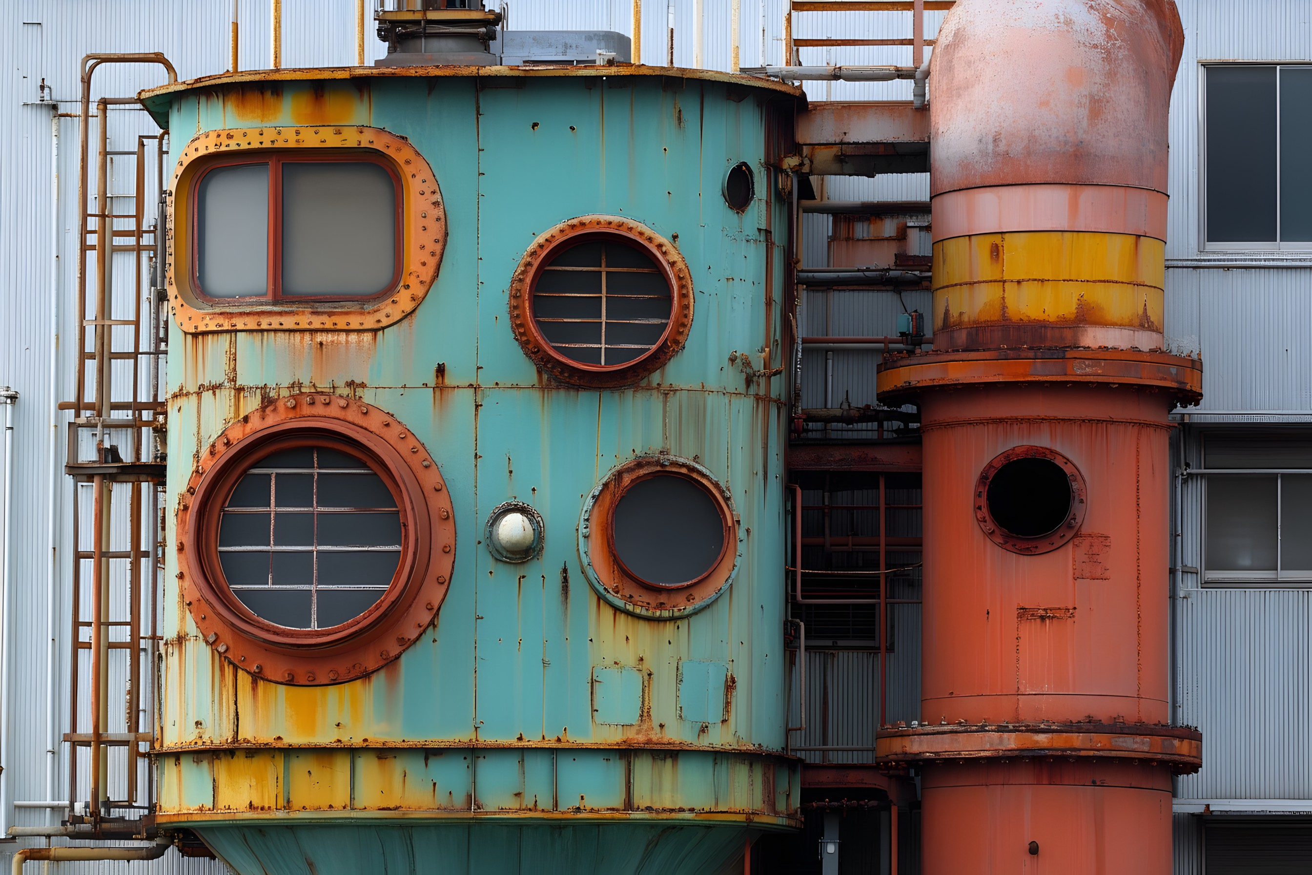 Machine, Pipe, Cylinder, Rust