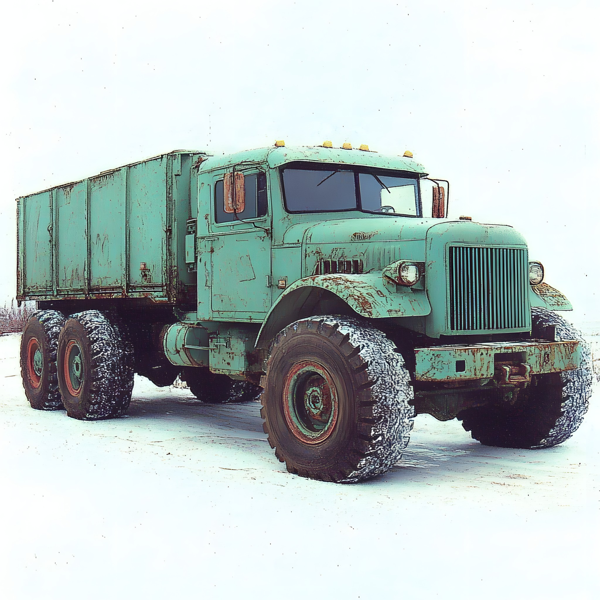 Land vehicle, Mode of transport, Transport, Motor vehicle, Wheel, Automotive Wheel System, Automotive Tire, Bumper, Grille, Truck, Headlamp, Commercial vehicle, Fender, Windshield, Rolling, Hood, Tread, Winter, Freezing, Snow