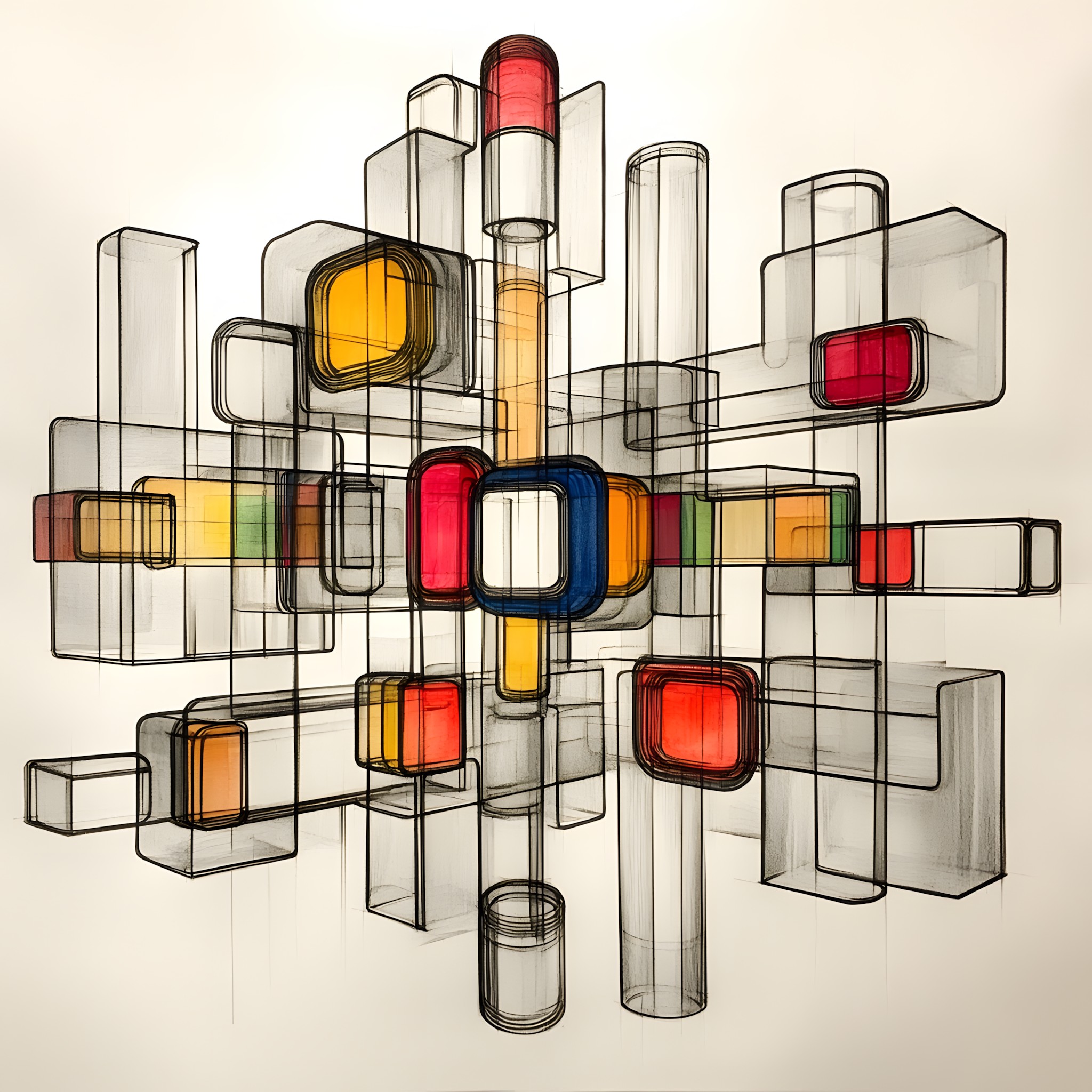 Red, Orange, Light fixture, Graphics, Graphic design, Modern art, Lampshade