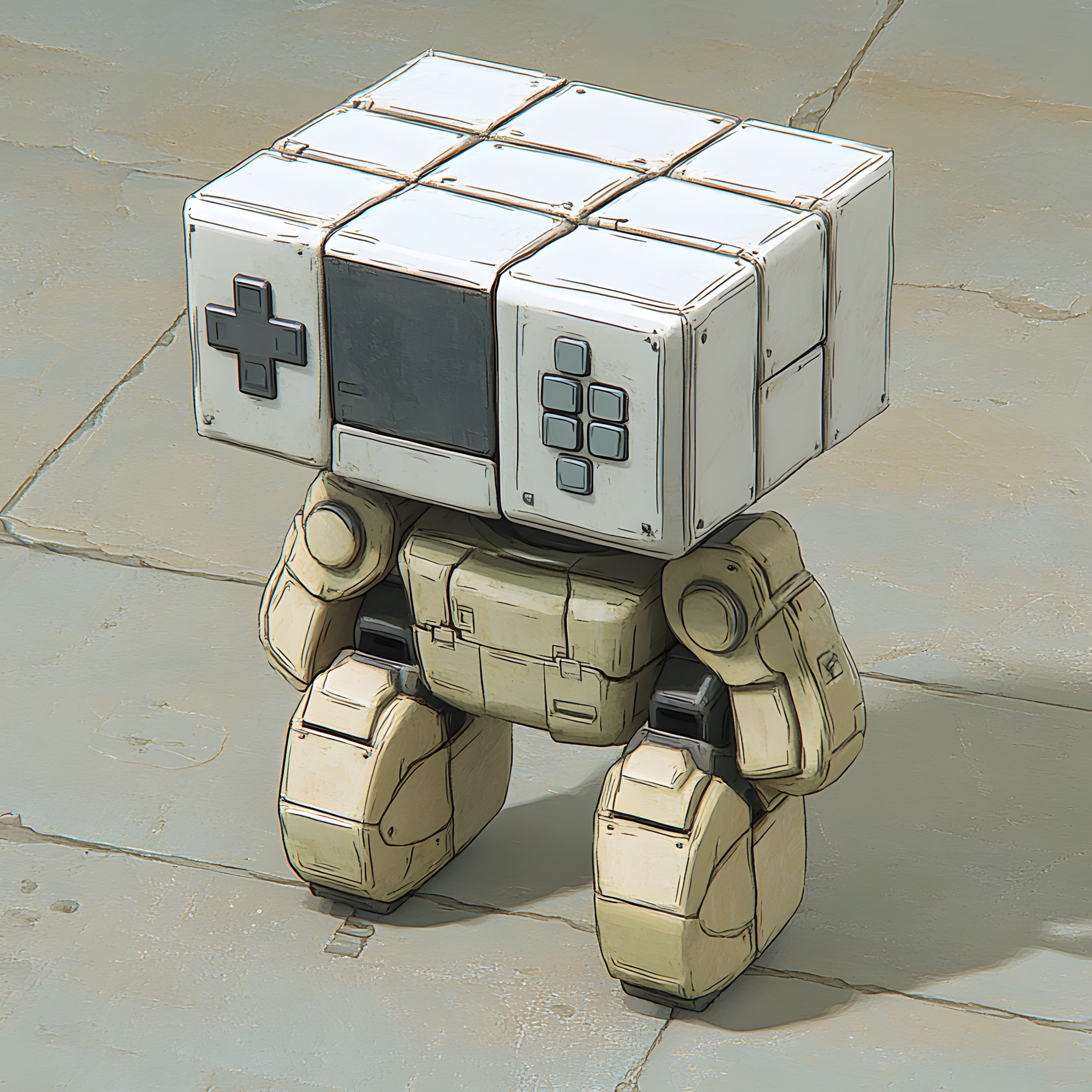 Toy, Technology, Machine, Robot, Design, Mecha, Fictional character, Rubik's Cube