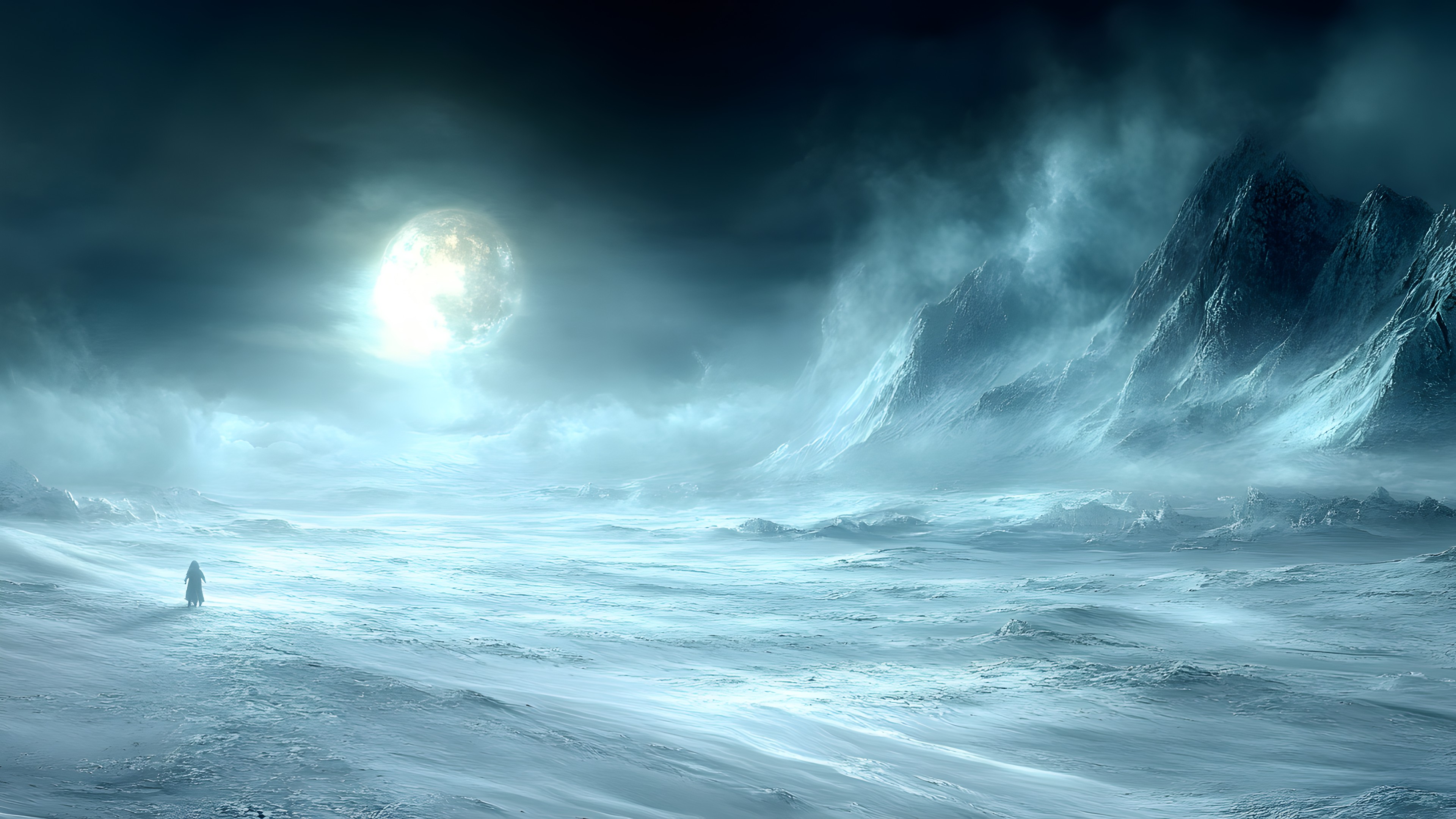 Sea, Wind wave, Wave, Ocean, Wind, Astronomical object, Meteorological phenomenon, Moonlight, Storm, Tsunami