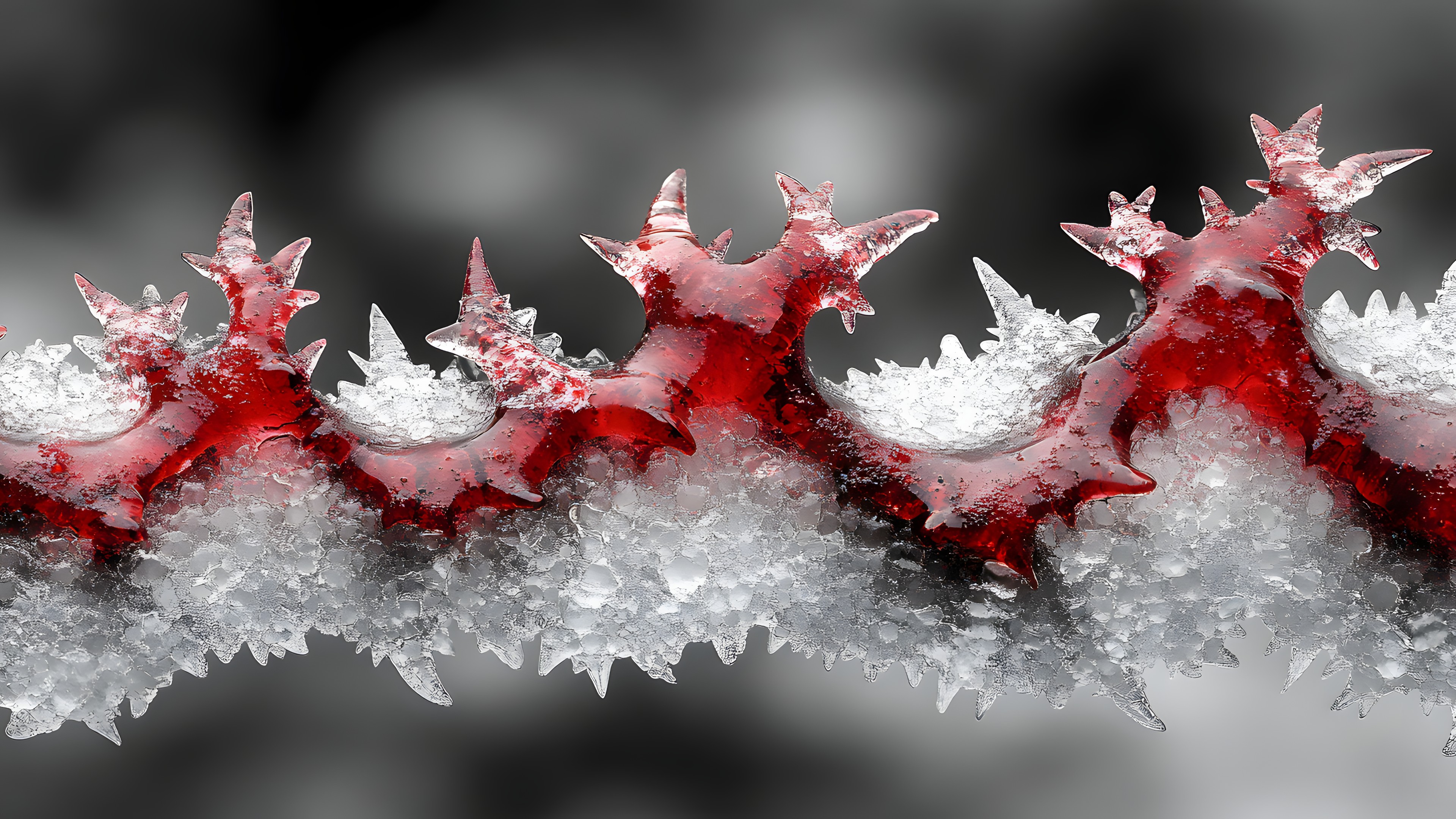 Red, Winter, Frost, Freezing