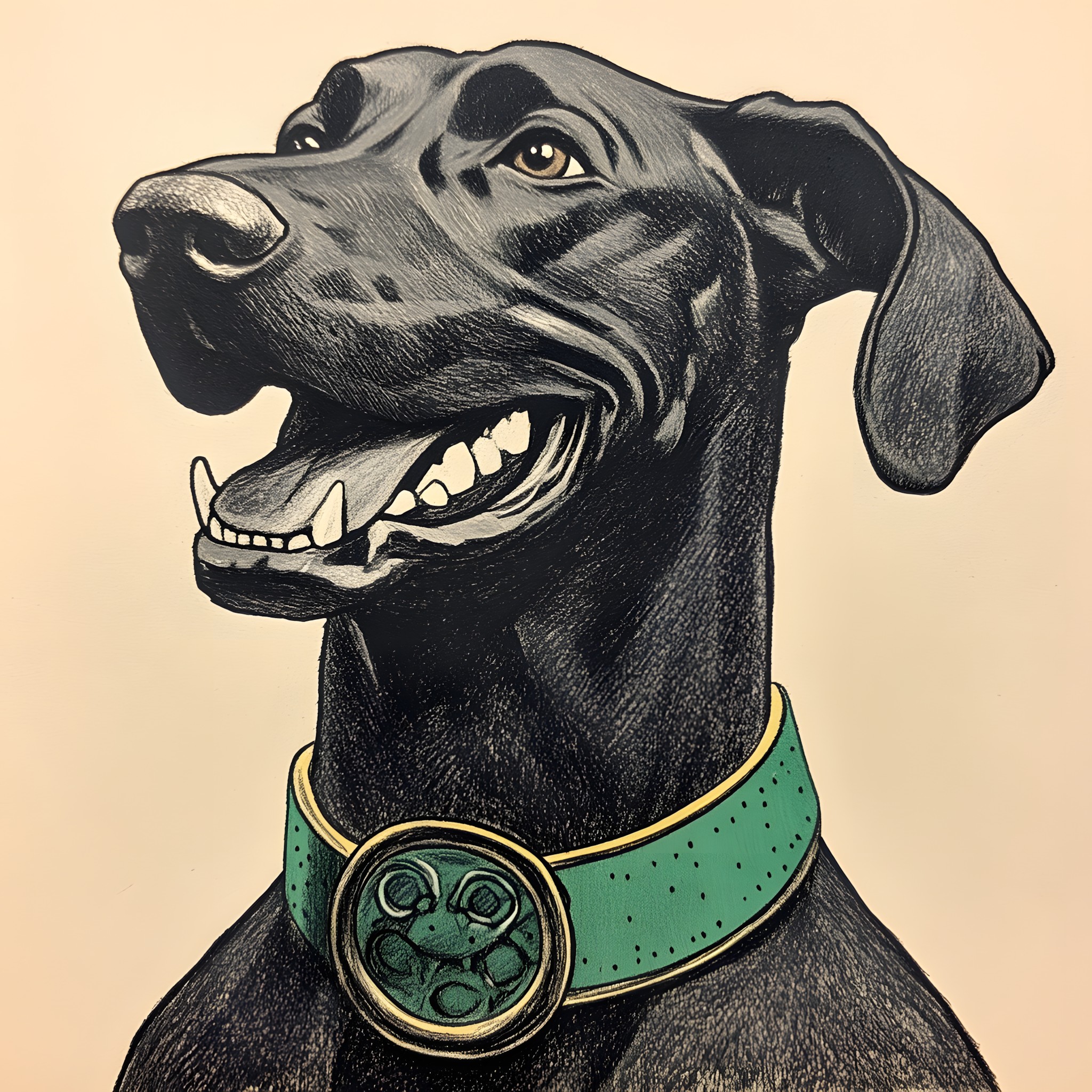 Dog, Snout, Carnivores, Collar, Dog collar, Pet Supply, Canidae, Guard dog, Sighthound, Ancient dog breeds, Great Dane, Working animal