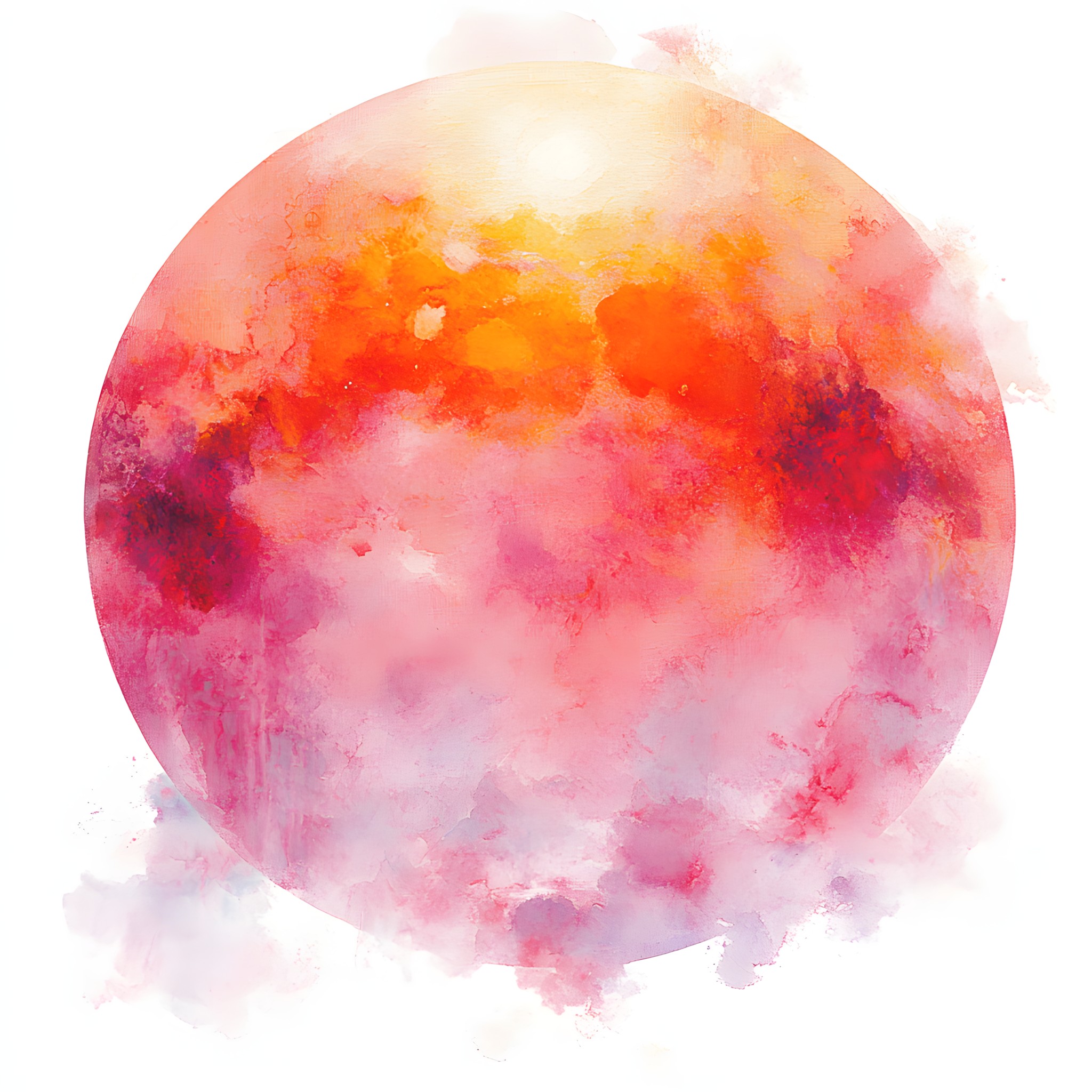 Red, Pink, Watercolor painting, Art Paint, Sphere, Paint, Graphics