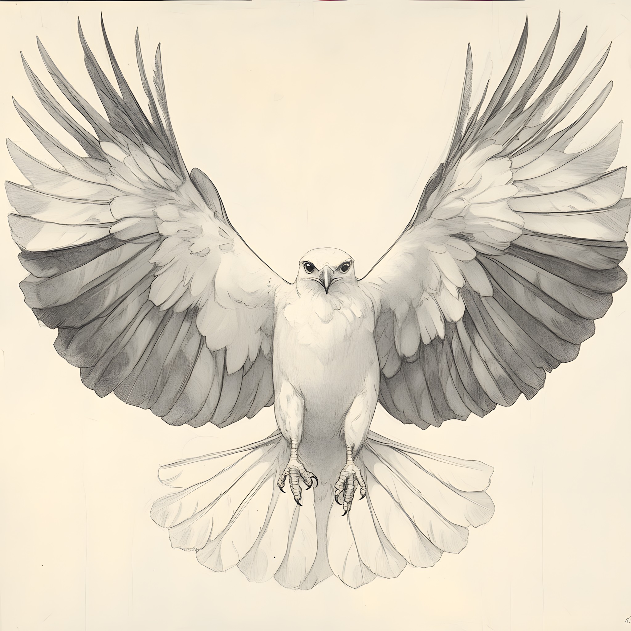 Bird, Beak, Vertebrate, Wing, Bird of prey, Accipitridae, Feather, Drawing, Accipitriformes, Falconiformes, Sketch, Kite, Eagle, Tail, Line art, Falcon, Claw, Vulture