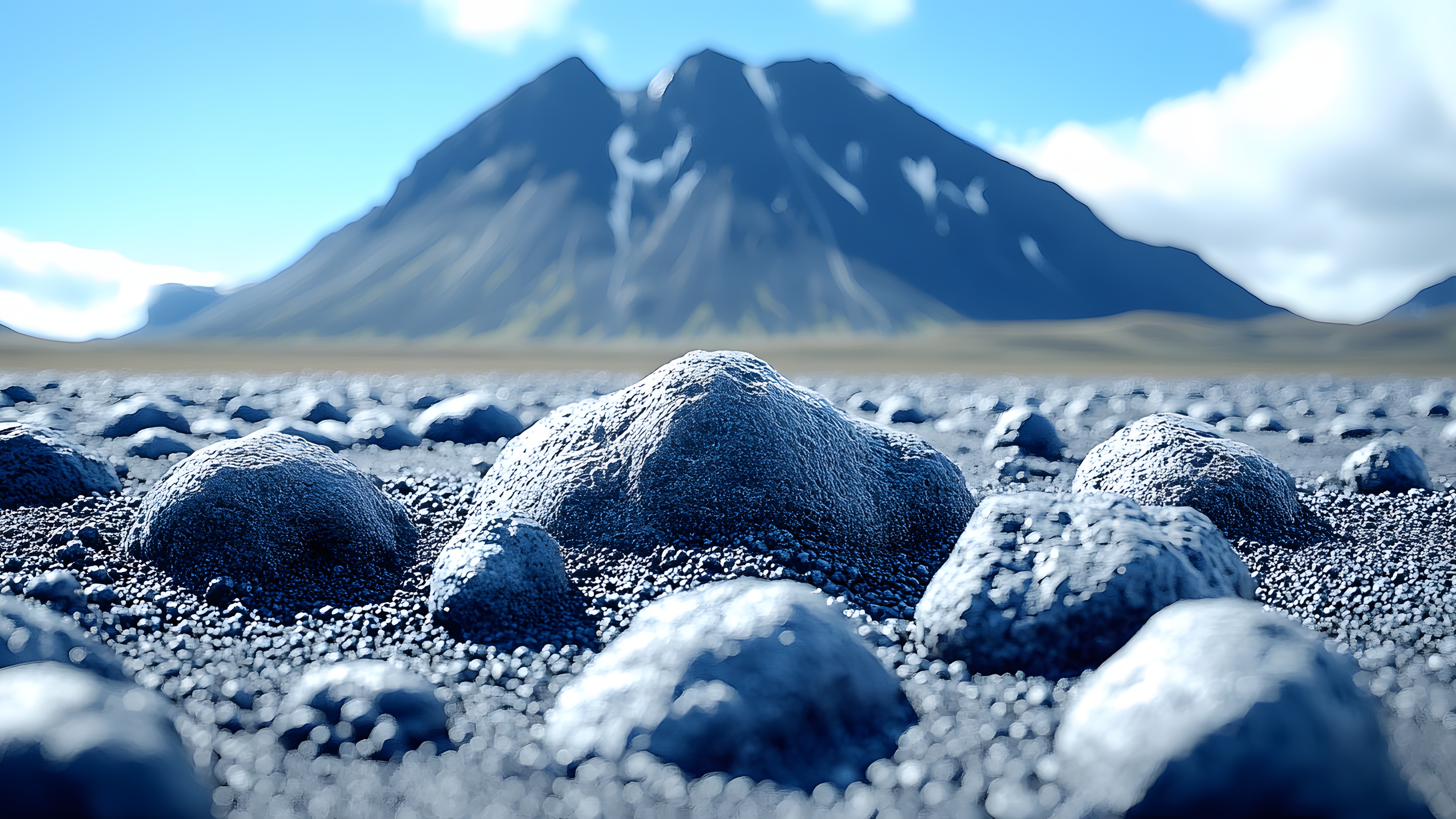 Blue, Mountain, Winter, Glacial landform, Summit, Ridge, Snow, Panorama, Glacier, Tundra, Massif, Ice cap, Batholith