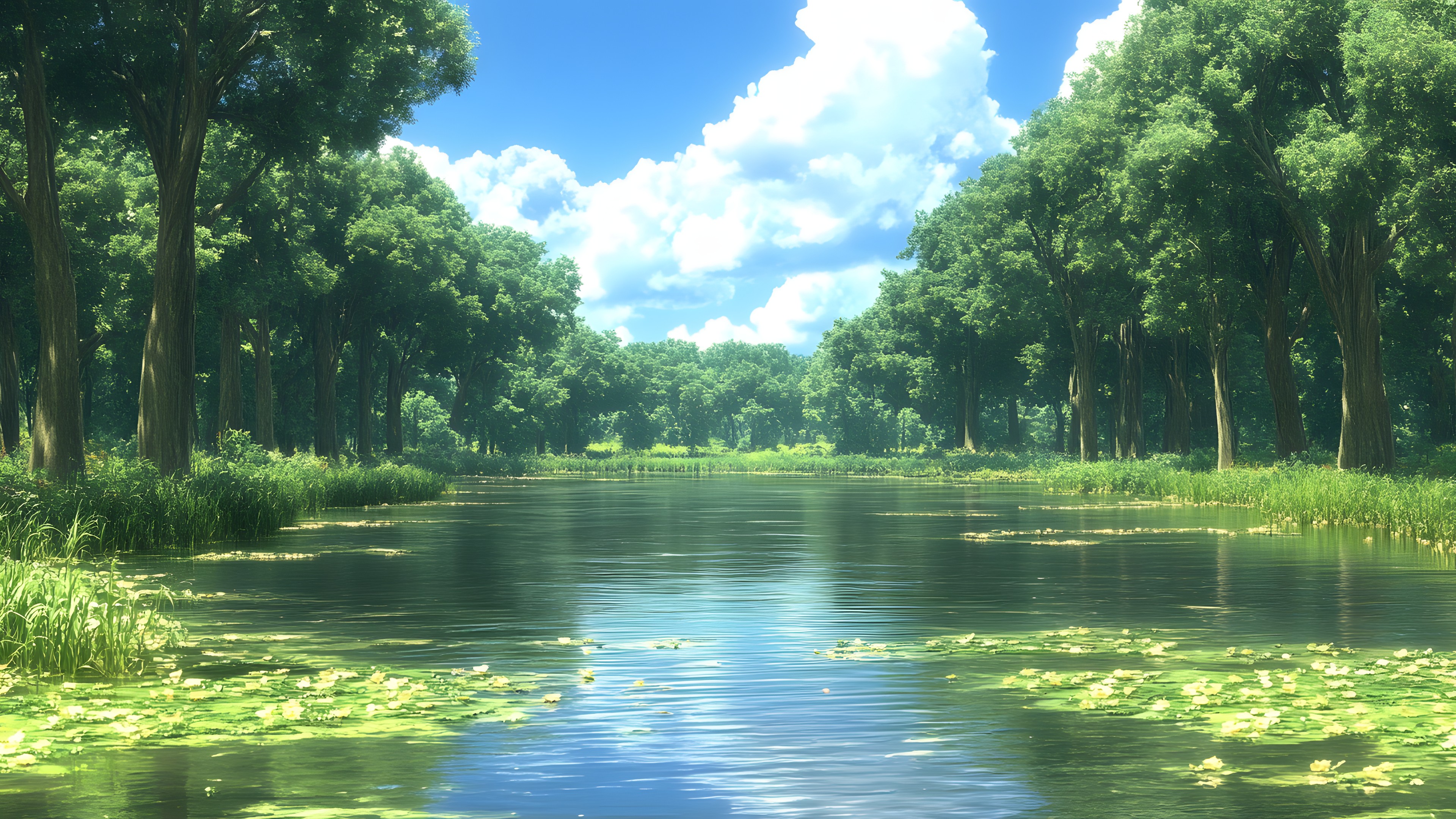 Natural landscape, Wetland, Marsh, Freshwater marsh, Pond, Reflection, Swamp, Aquatic plant, Bayou, Fen, Lacustrine plain, Riparian forest, Floodplain, Agriculture, Tidal marsh