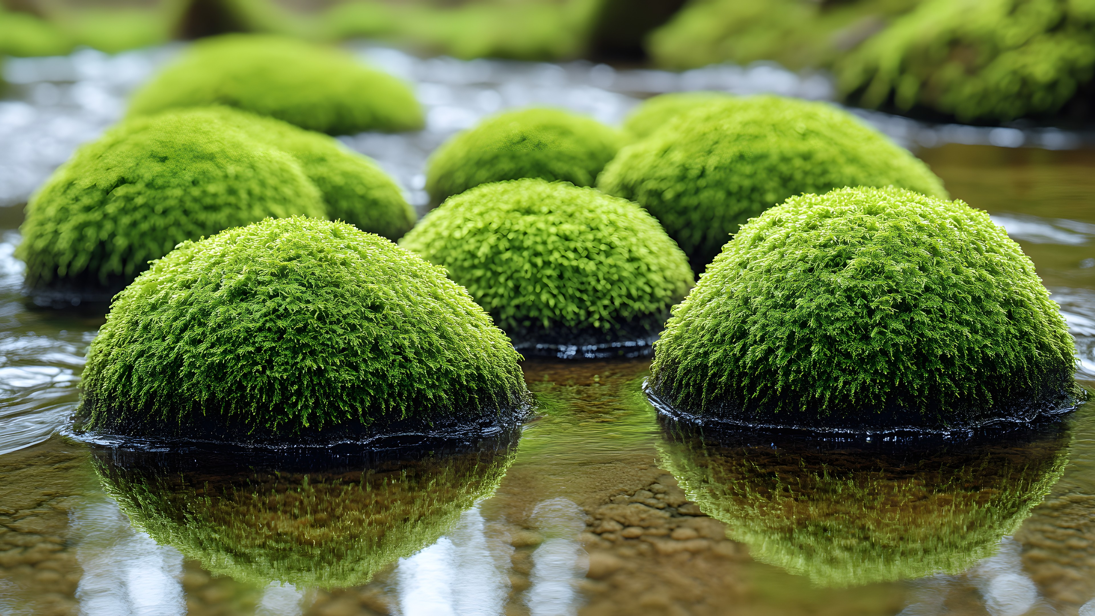 Green, Bryophyte, Algae, Moss, Groundcover, Green algae, Wetland, Antarctic flora, Liverworts, Aquatic plant, Environmental art