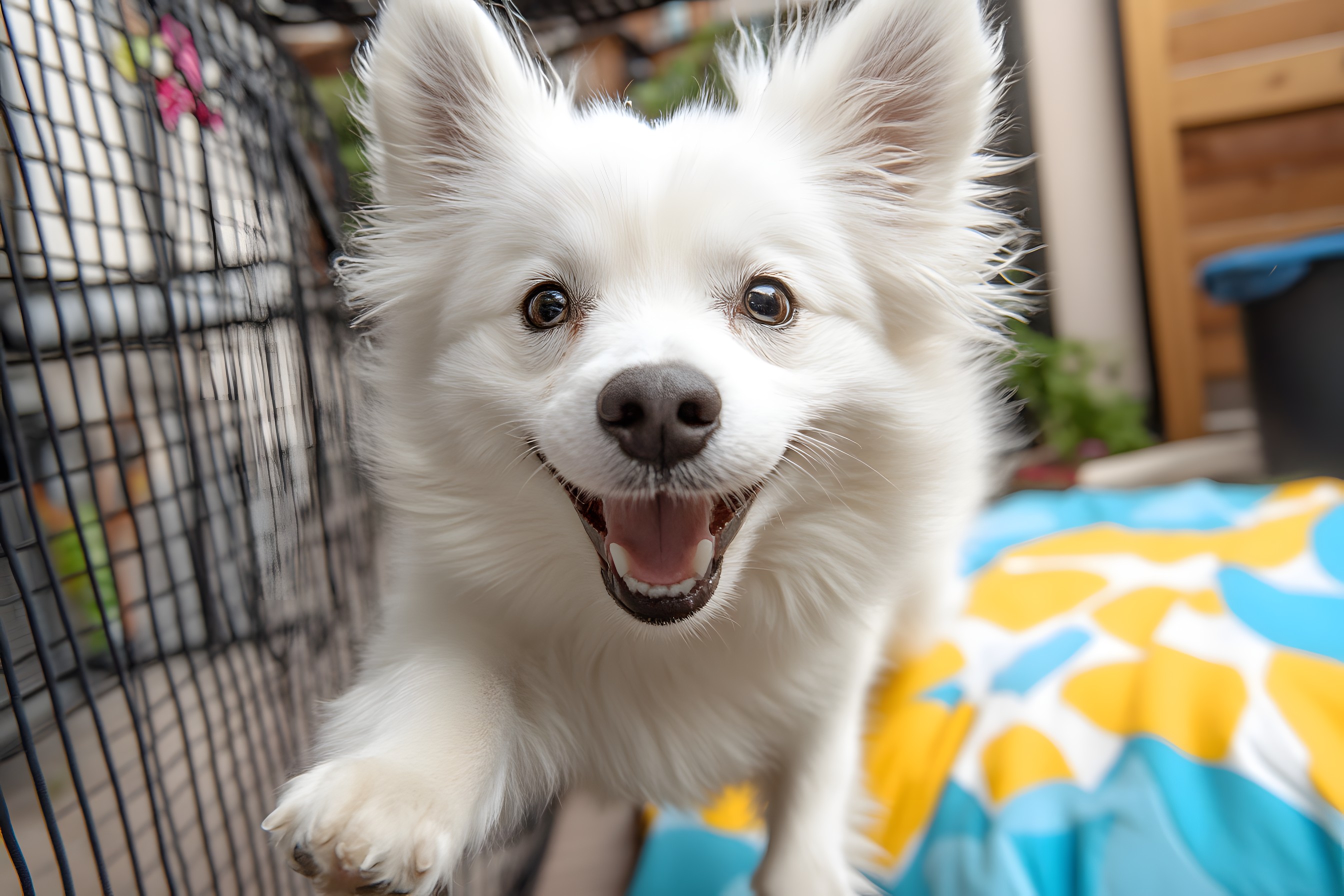 Dog, Carnivores, Vertebrate, Snout, Fur, Whiskers, Working animal, Terrestrial animal, Canidae, Tongue, Spitz, Toy dog, Pet Supply, Dog Supply, Indian Spitz, Japanese Spitz, American Eskimo Dog, Volpino