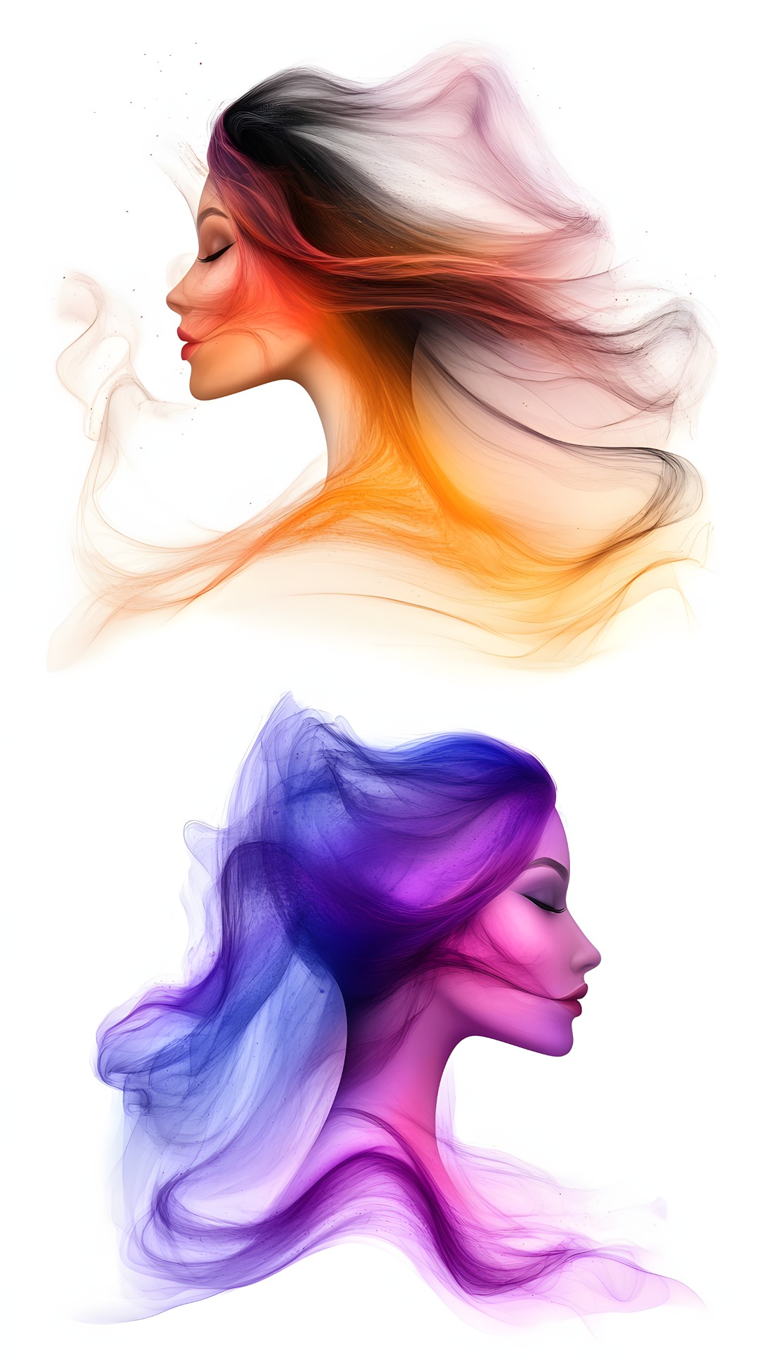 Pink, Long hair, Graphics, Paint, Graphic design, Fashion illustration, Smoke