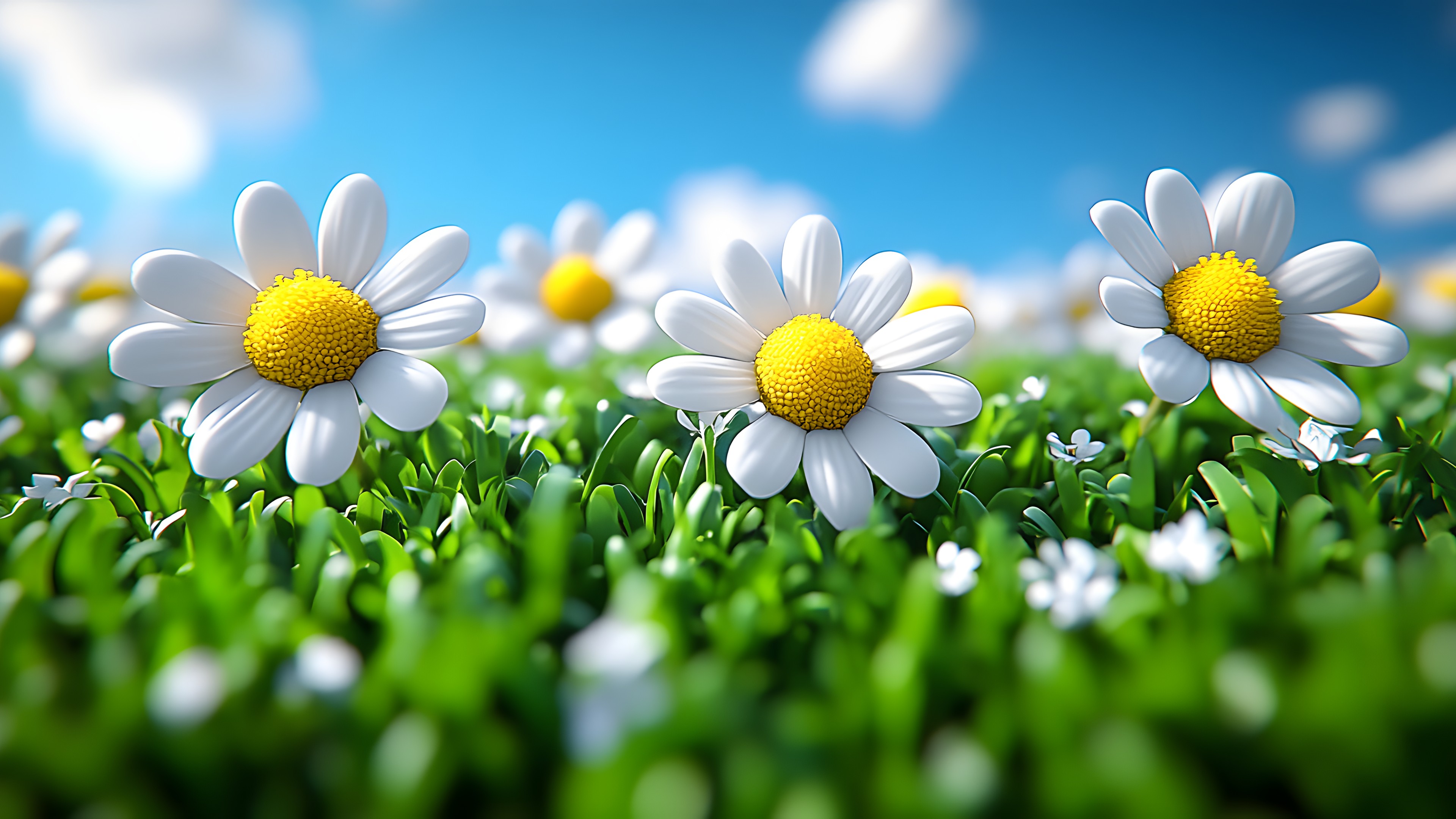 Flower, Yellow, Petal, Spring, Roman chamomile, Close-up, Flowering plant, Meadow, Herbaceous plant, Chamomile, Daisy family, Plant stem, Common daisy, Wildflower, Oxeye daisy, Bellis, Marguerite daisy, German chamomile, Macro photography, Pollen