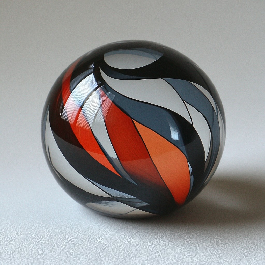 Ball, Sphere, Silver, Paperweight, Soccer ball, Still life photography, Design, Carbon fibers, Paint sheen