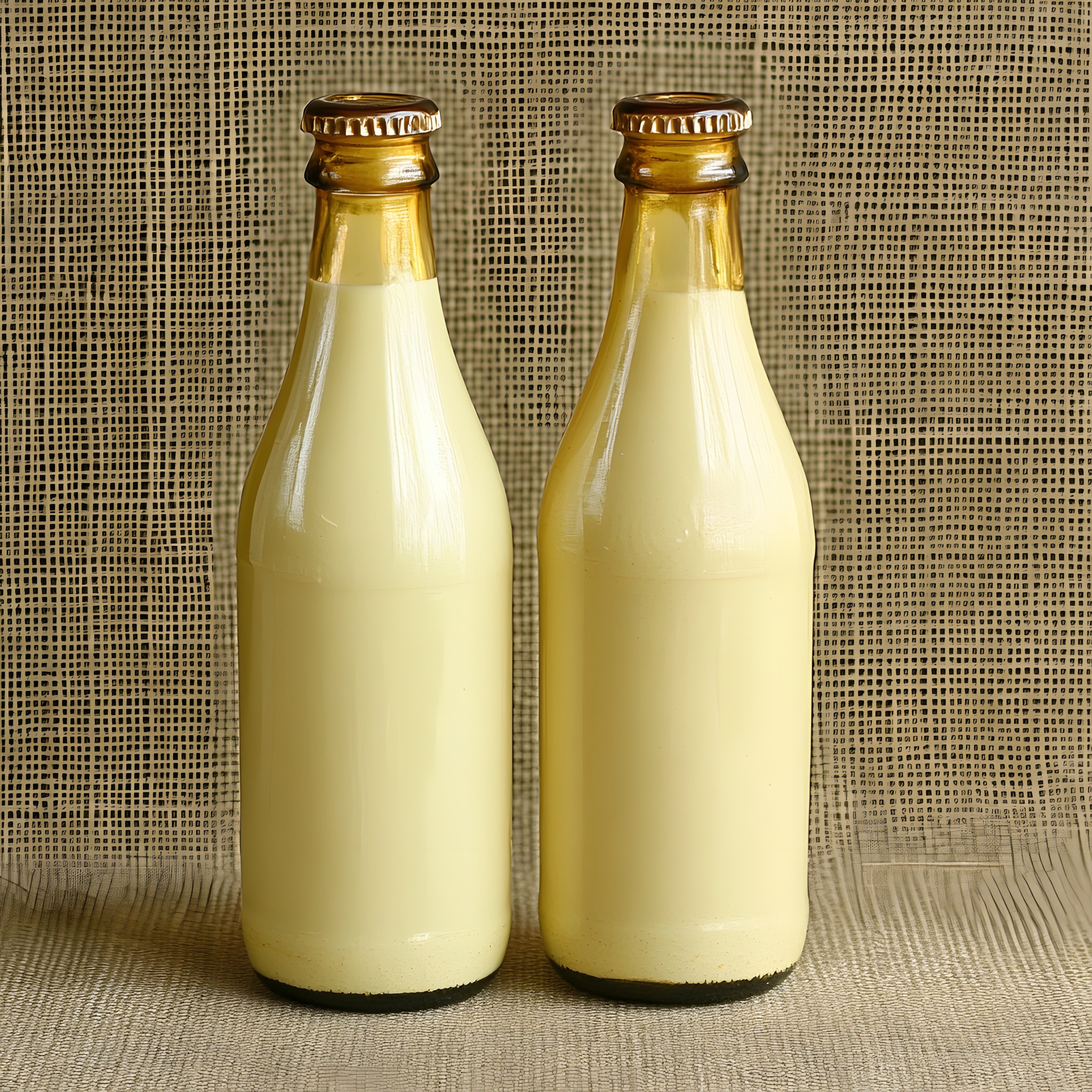 Bottle, Liquid, Glass bottle, Bottle cap, Milk, Plastic, Dairy product, Food, Juice, Soy milk, Plant milk, Lid, Grain milk, Plastic bottle, Label, Rice milk, Cylinder, Raw milk