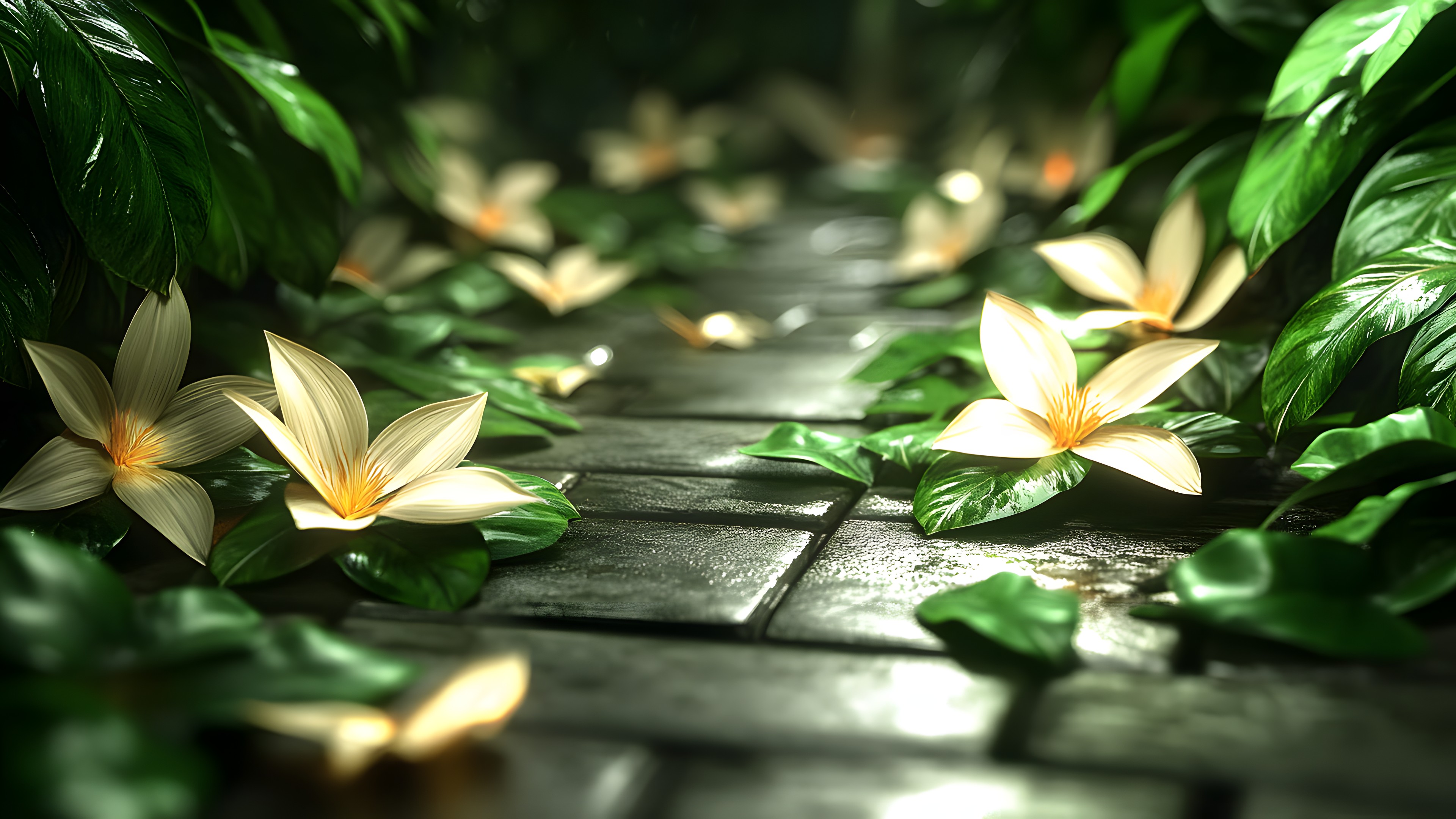 Flower, Green, Petal, Yellow, Close-up, Flowering plant, Herbaceous plant, Macro photography, Perennial plant, Jasmine, Lilies, Dicotyledon