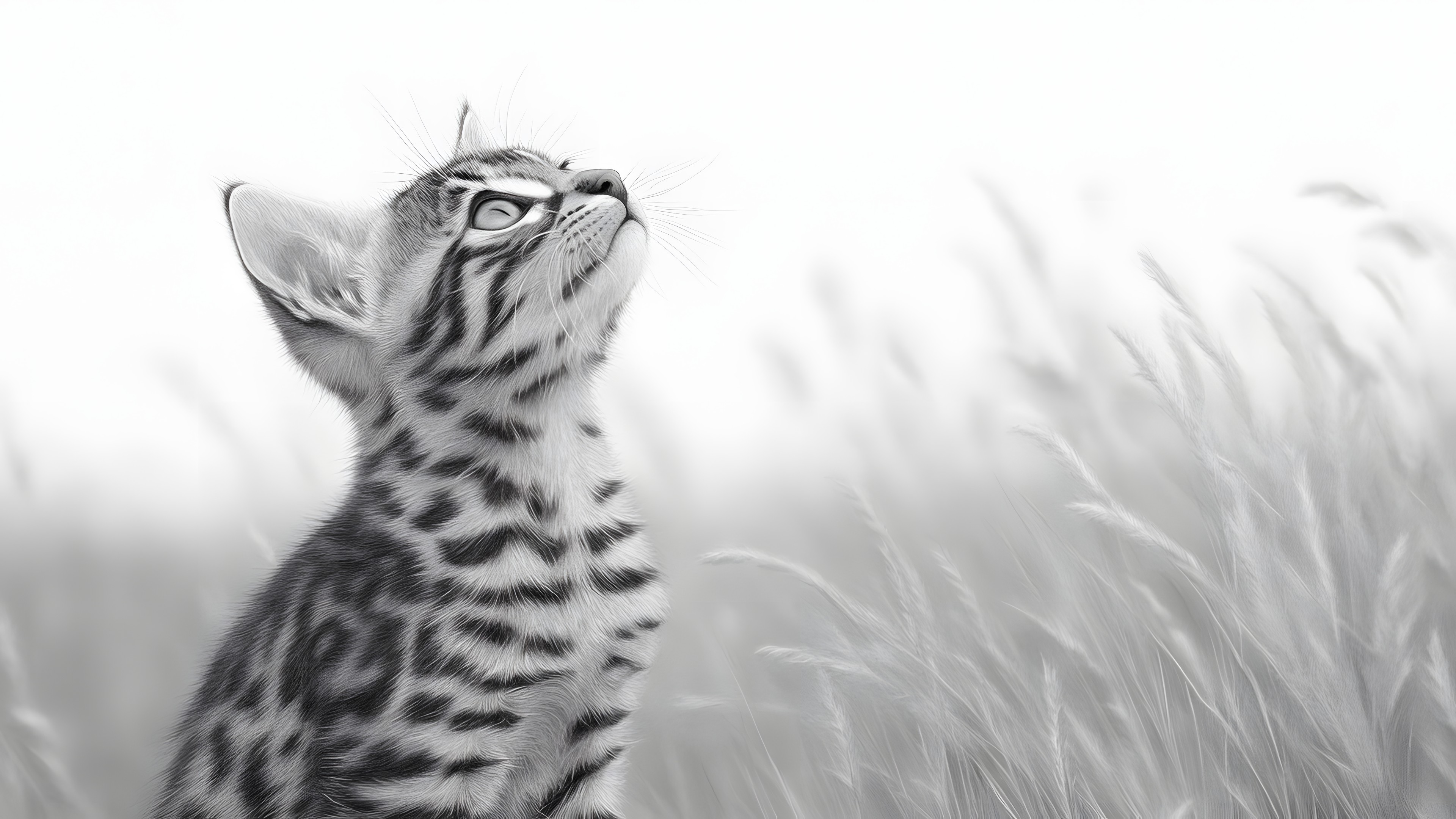 Cat, Felidae, Vertebrate, Felinae, Monochrome photography, Carnivores, Snout, Whiskers, Terrestrial animal, Fur, Grey, Black and white, Monochrome