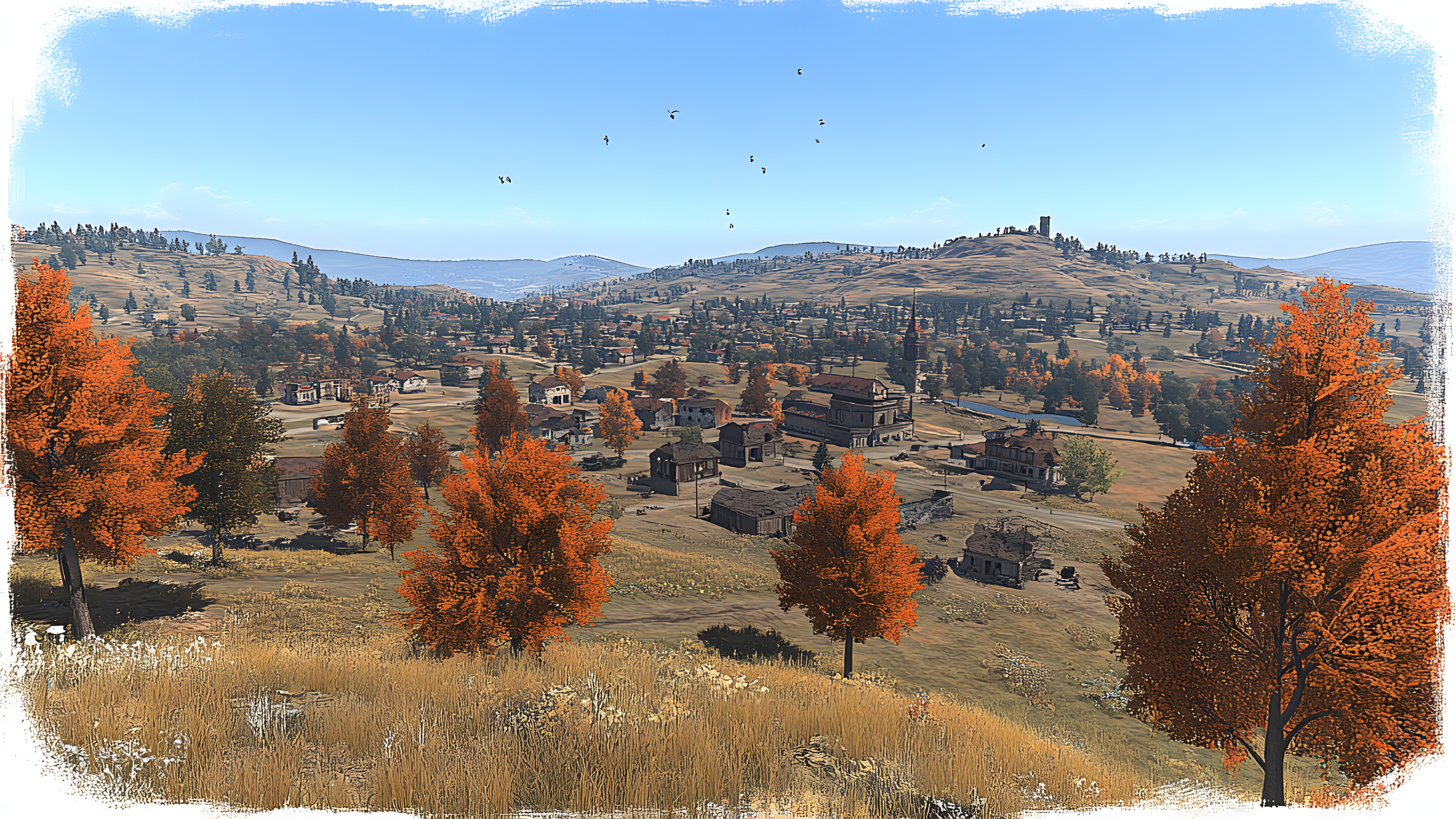 Landscape, Hill, Ecoregion, Highland, Terrain, Village, Mountain range, Valley, Mountain Village, Shrubland, Conifers, Steppe, Savanna, Larch, Hinterland, Plateau, Fir, Pine family, Pine, Panorama