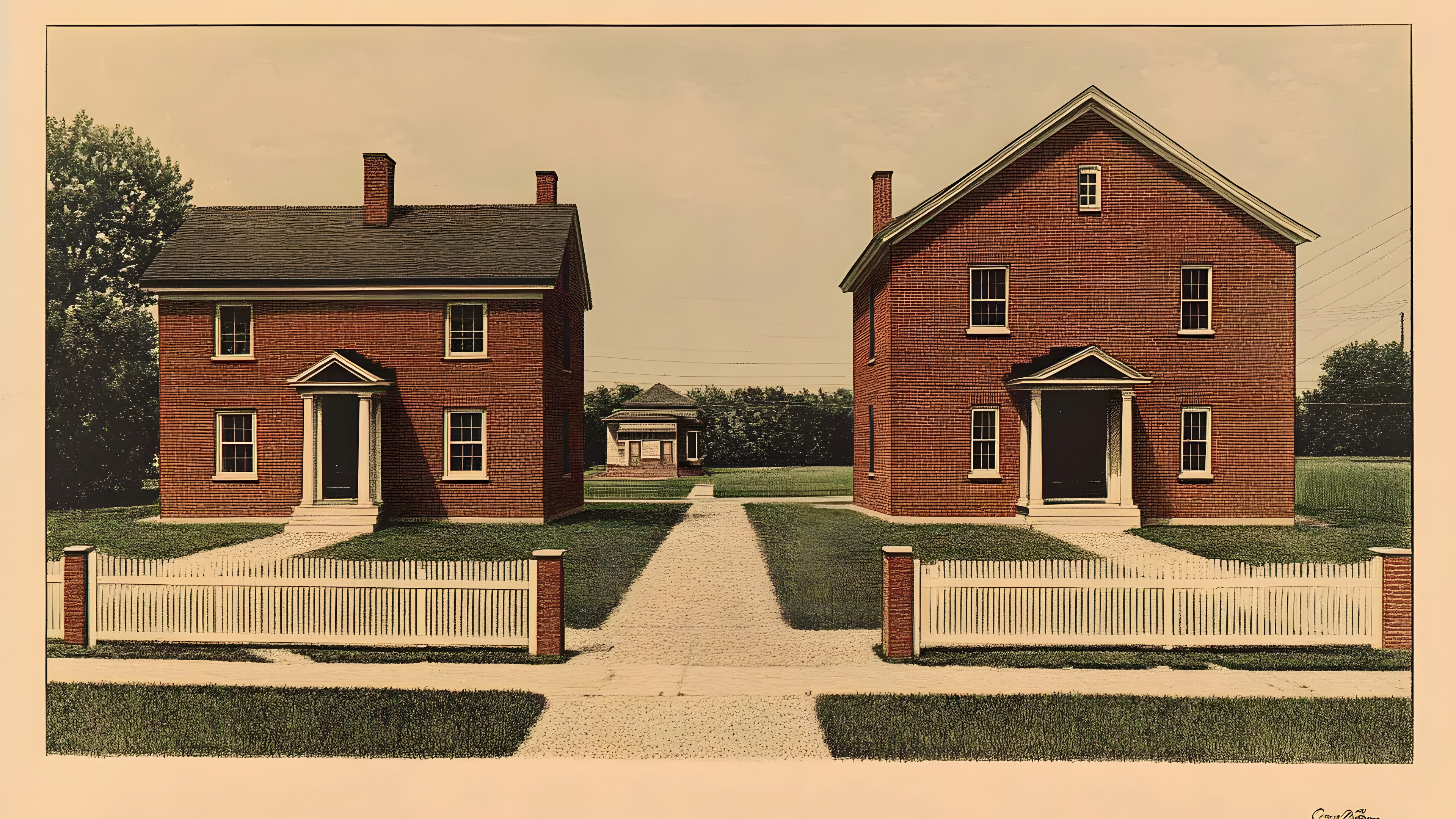 House, Home, Door, Siding, Cottage, Brickwork, Brick, Lawn, Estate, Sash window, Driveway, Yard, Chimney, Landscaping, Paint, Historic house, Farmhouse