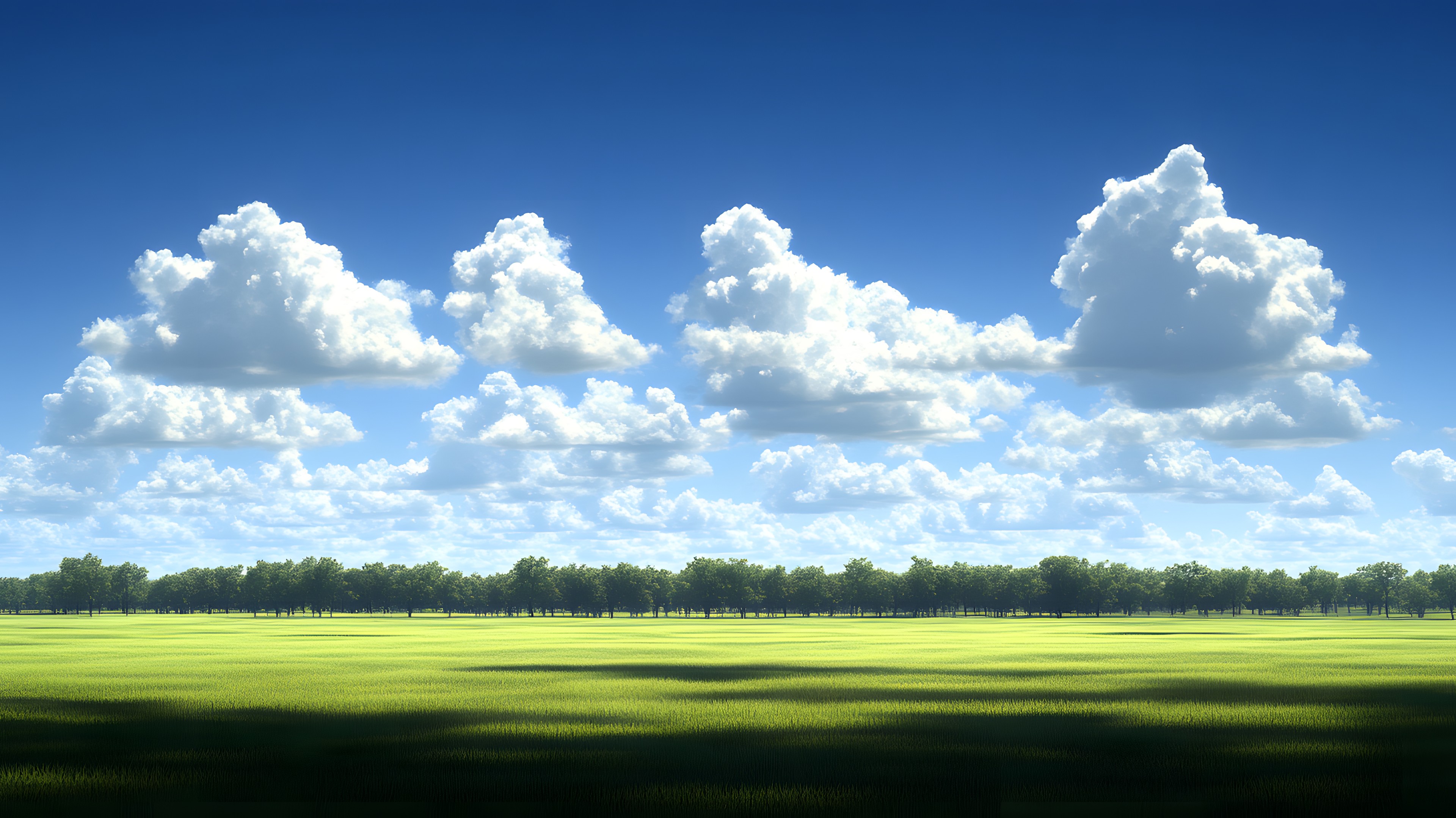 Cloud, Blue, Daytime, Grass, Nature, Natural environment, Cumulus, Grassland, Plain, Field, Meadow, Prairie, Grasses, Pasture, Agriculture, Meteorological phenomenon, Spring, Sunlight, Steppe, Lawn