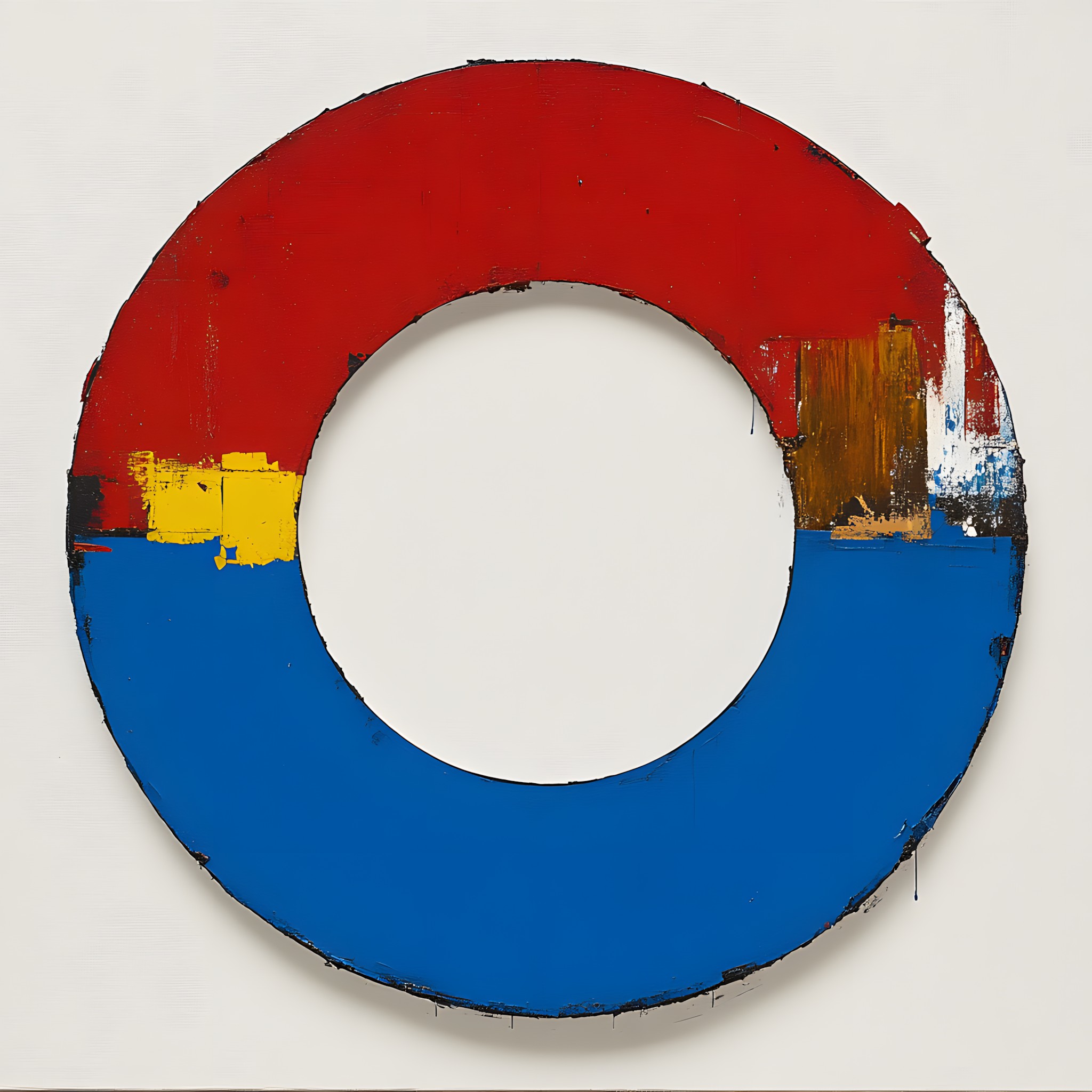 Blue, Red, Yellow, Orange, Symbol, Paint, Graphics, Lifebuoy, Modern art, Graphic design