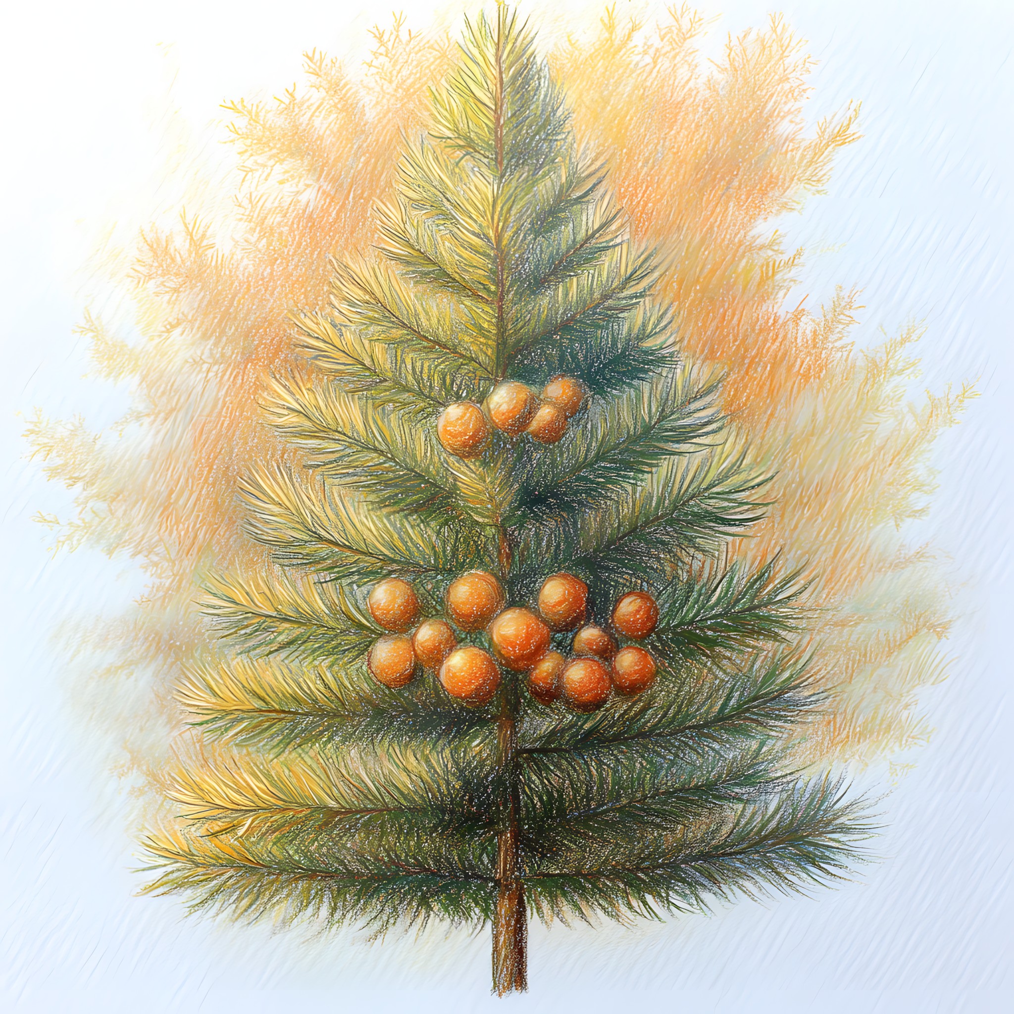 Christmas ornament, Christmas tree, Woody plant, Holiday Ornament, Larch, Christmas decoration, Conifers, Evergreen, Watercolor painting, Christmas Day, Holiday, Pine family, Cupressaceae, Pine, Fir, Virginia pine, Still life, Douglas fir, Christmas Eve