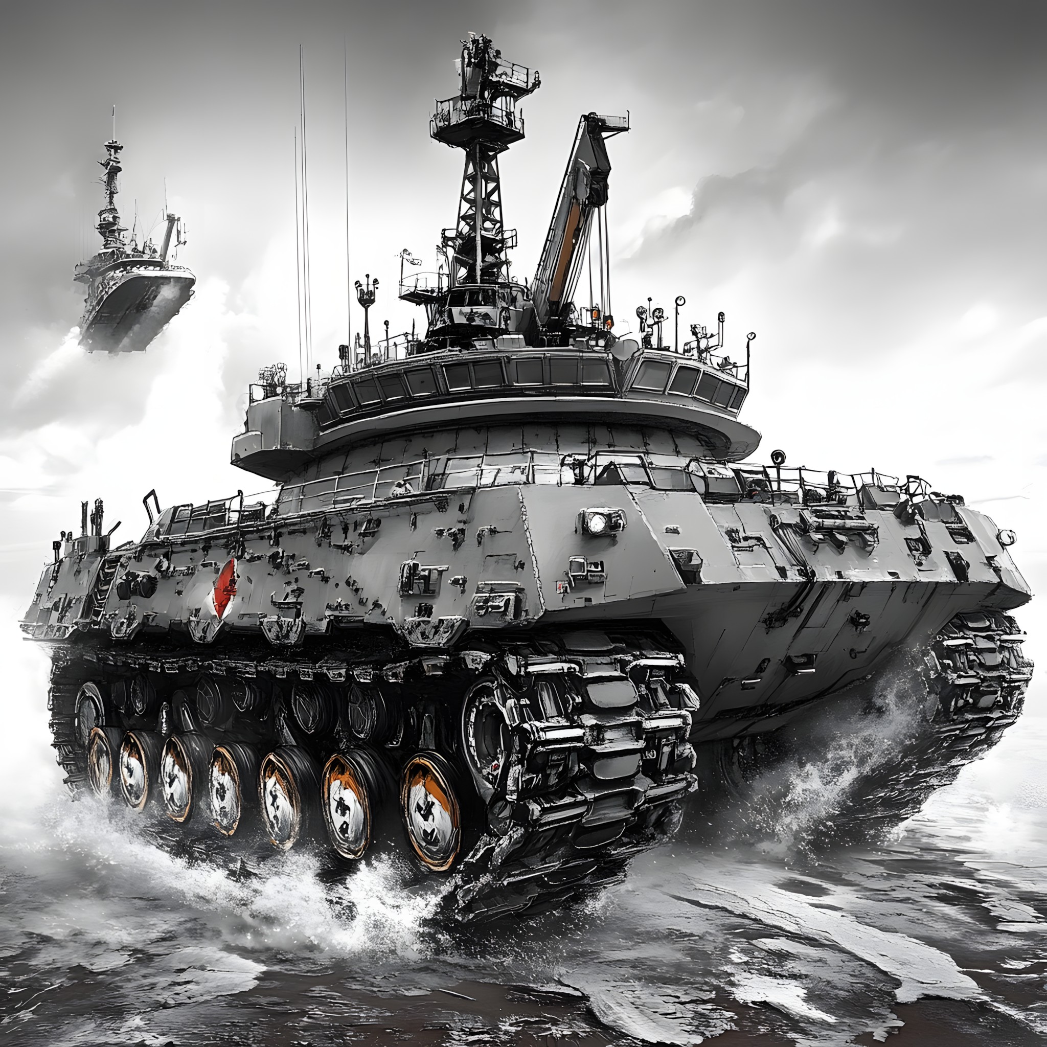 Combat vehicle, Self-propelled artillery, Ship, Military vehicle, Naval ship, Naval architecture