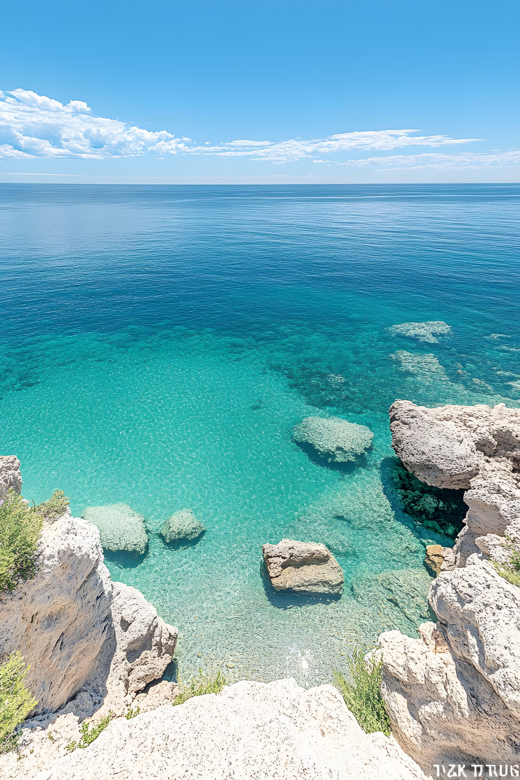 Blue, Water, Body of water, Coast, Sea, Coastal and oceanic landforms, Rock, Summer, Ocean, Beach, Shore, Tropics, Promontory, Bedrock, Bay, Headland, Island, Wind wave, Holiday, Lagoon