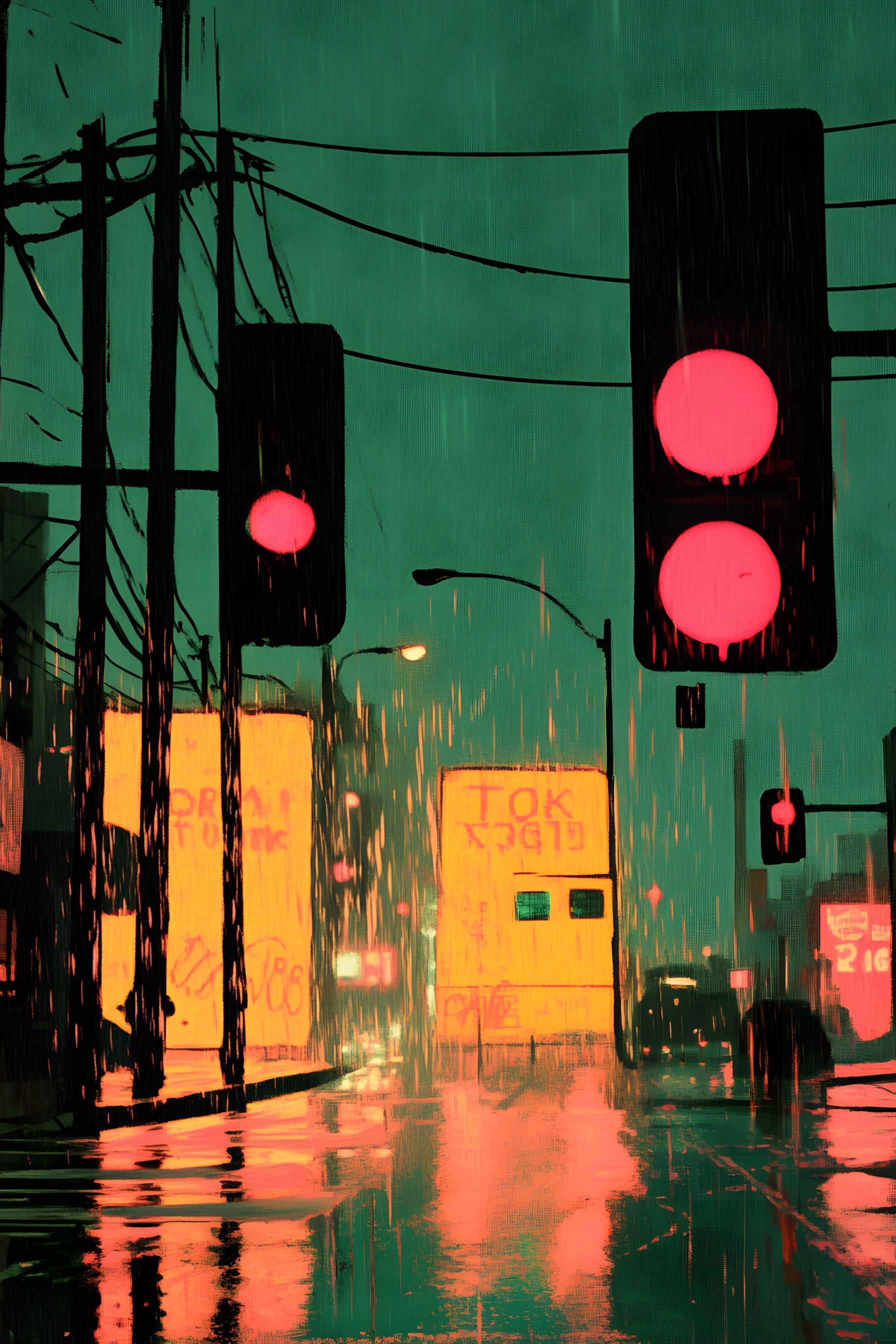 Orange, Electricity, Reflection, Night, Evening, Paint