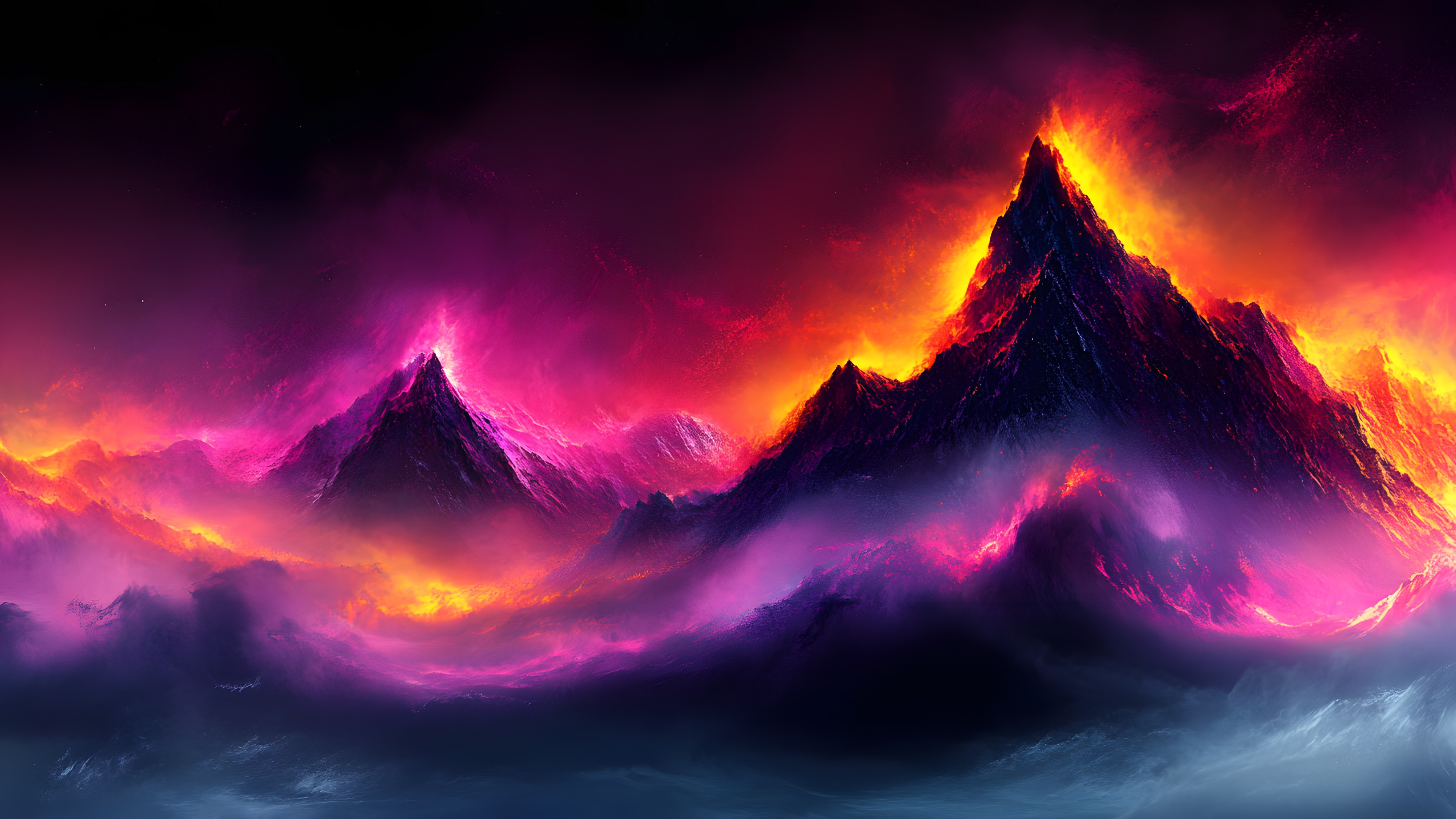 Red, geological phenomenon, Volcano, Aurora, Types of volcanic eruptions, Lava, Graphics, Meteorological phenomenon, Red sky at morning, Volcanic landform, Graphic design, Dawn, Sunrise, Afterglow, Night, Fractal art