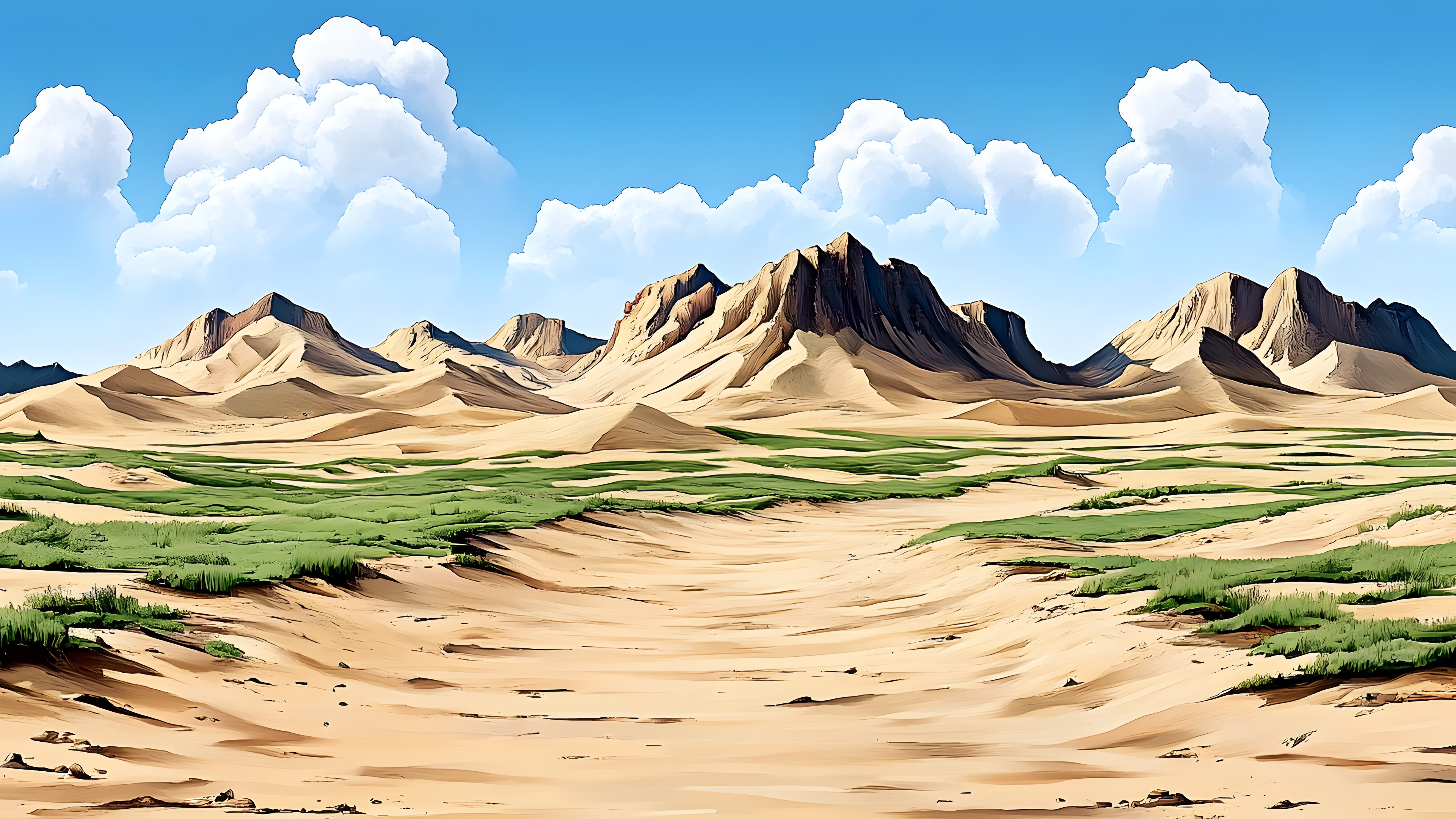 Natural environment, Aeolian landform, Landscape, Desert, Cloud, Ecoregion, Terrain, Dune, Sand, Erg, Geology, Geological formation, Badlands, Cumulus, Singing sand, Sahara, Plateau, Blowout, Tundra, Wadi