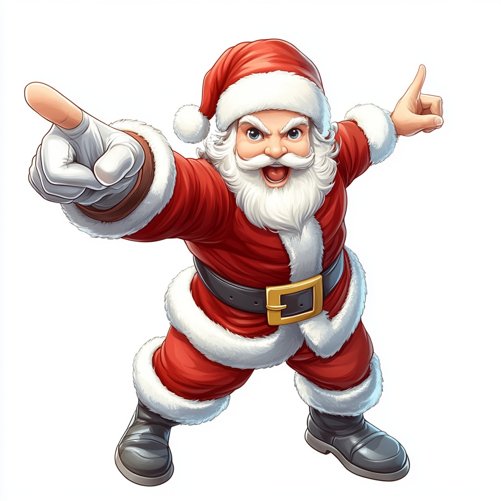 Santa Claus, Fictional character, Happiness, Facial hair, Beard, Clip art, Christmas Day, Animation, Cartoon, Holiday, Toy, Costume Hat, Graphics, Costume, Animated cartoon, Christmas Eve, Pleased, Moustache